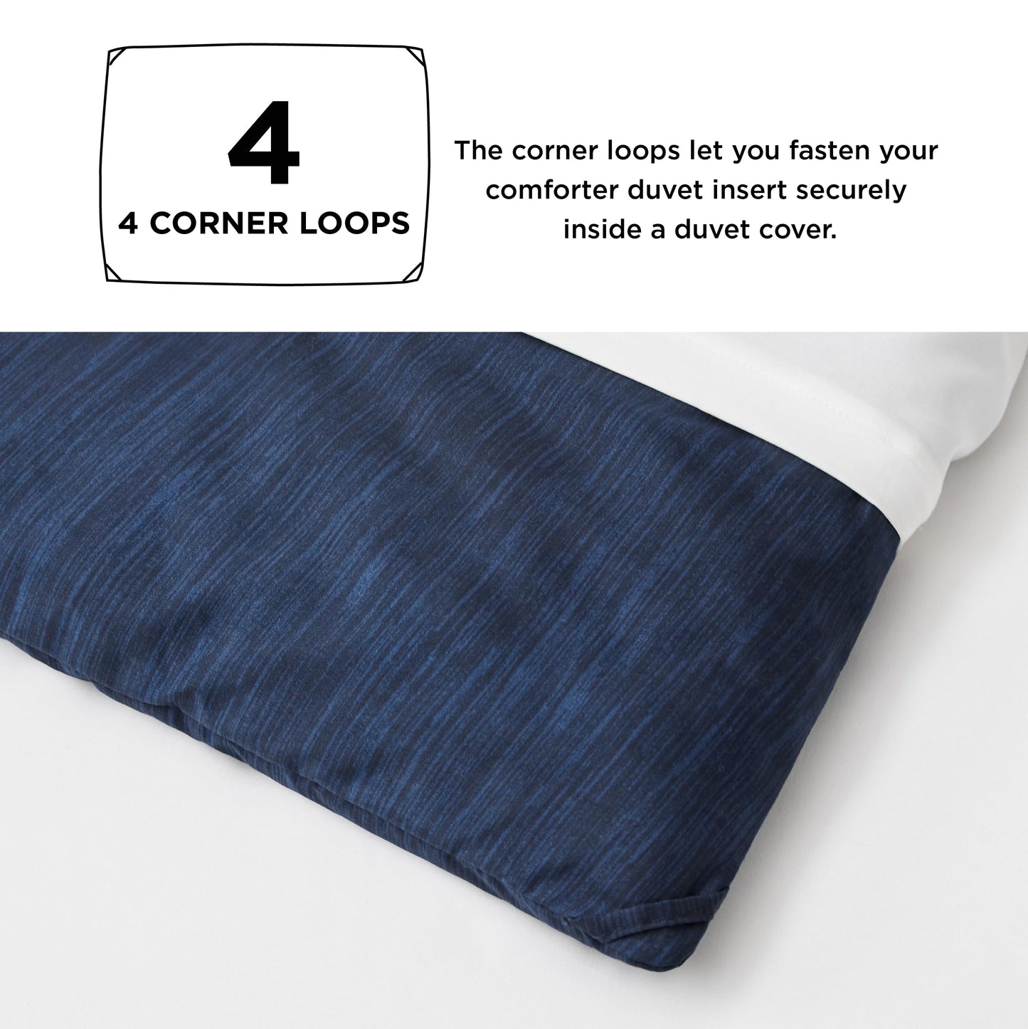 Bedsure Navy Blue Queen Comforter Set -Soft Bedding for All Seasons, Cationic Dyed Bed Set, 3 Pieces, 1 Queen Size Comforter (90"x90") and 2 Pillow Shams (20"x26"+2")