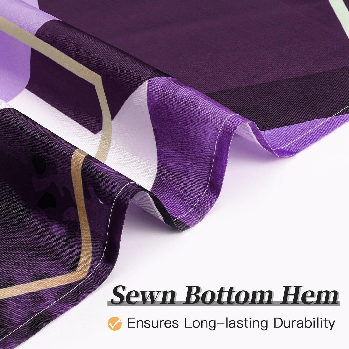 Litabel Purple Modern Shower Curtain for Bathroom, Geometric Art Decor Waterproof Bath Curtain, Abstract Fabric Shower Curtain Sets for Home Decor, 72x72 Inch