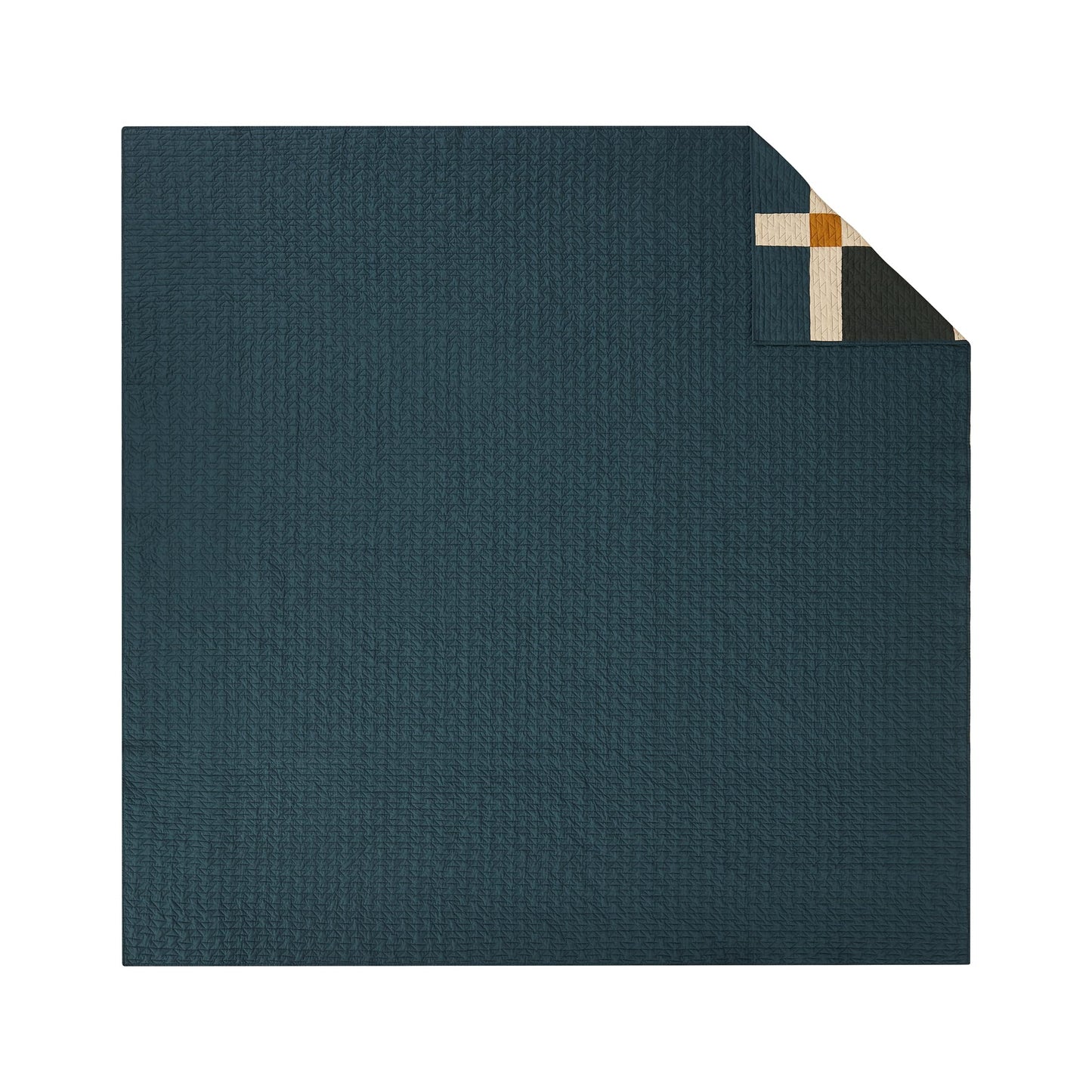 Pendleton King Quilt Set – 100% Cotton 3 Piece Quilt Set with Shams, Soft Lightweight Bedding for King Size Bed, Green & Tan Patterned Comforter Alternative, King Bedding Set (Four Square)