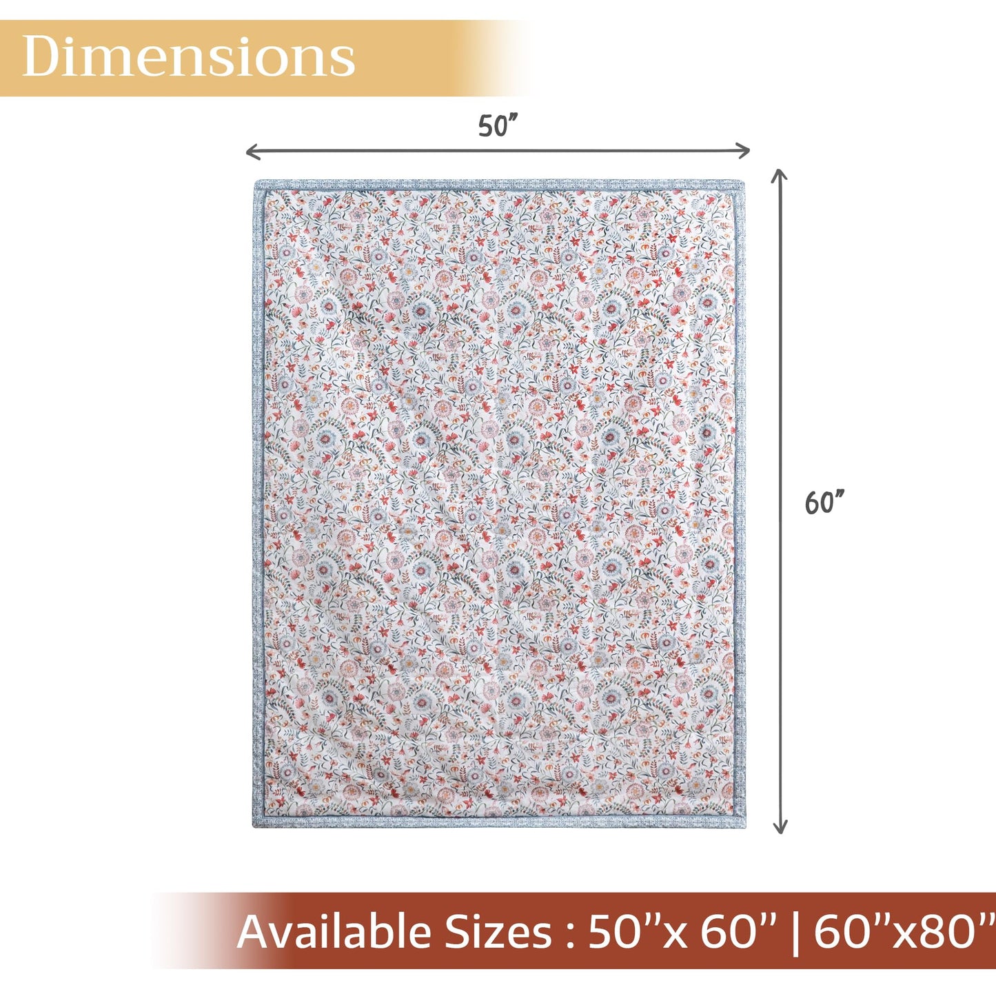 Maison d' Hermine Throw Blanket for Couch Lightweight Soft Warm Breathable Cotton Throw Blankets for Bed Girls Boys Women Men Gifts Sofa Travel Living Room Spring Summer (Nellore, 60" X 80")