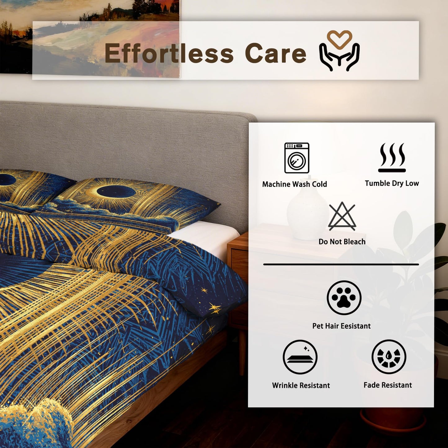 Boho Celestial Full Size Comforter Sets 3 Piece
