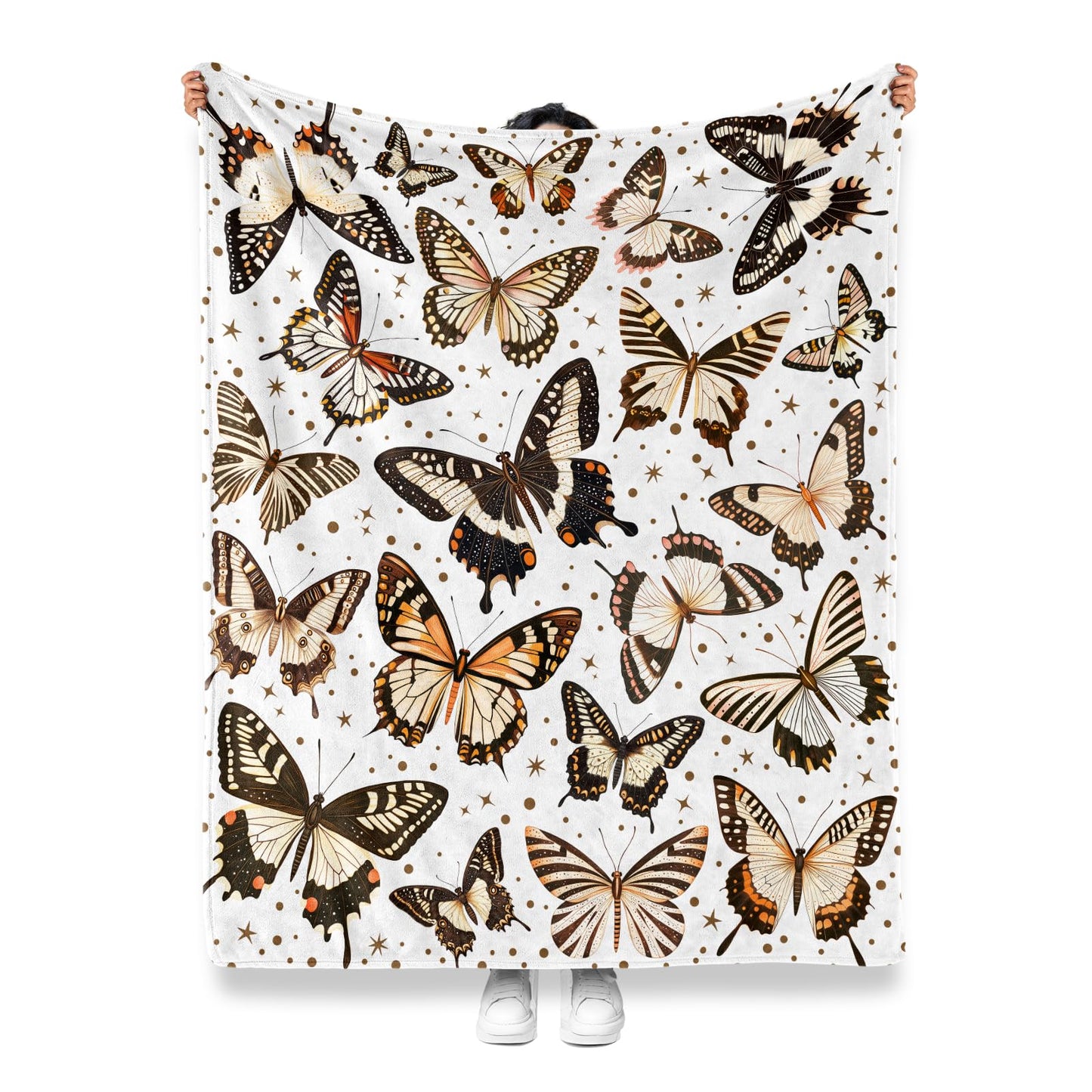 Jekeno Butterfly Gifts Blanket for Women Girls Mom Birthday Mother's Day Christmas Print Butterflies Present Decor Home Bedroom Living Room Sofa Couch Soft Cozy Plush Throw for Kids Teen Adult 50"x60"