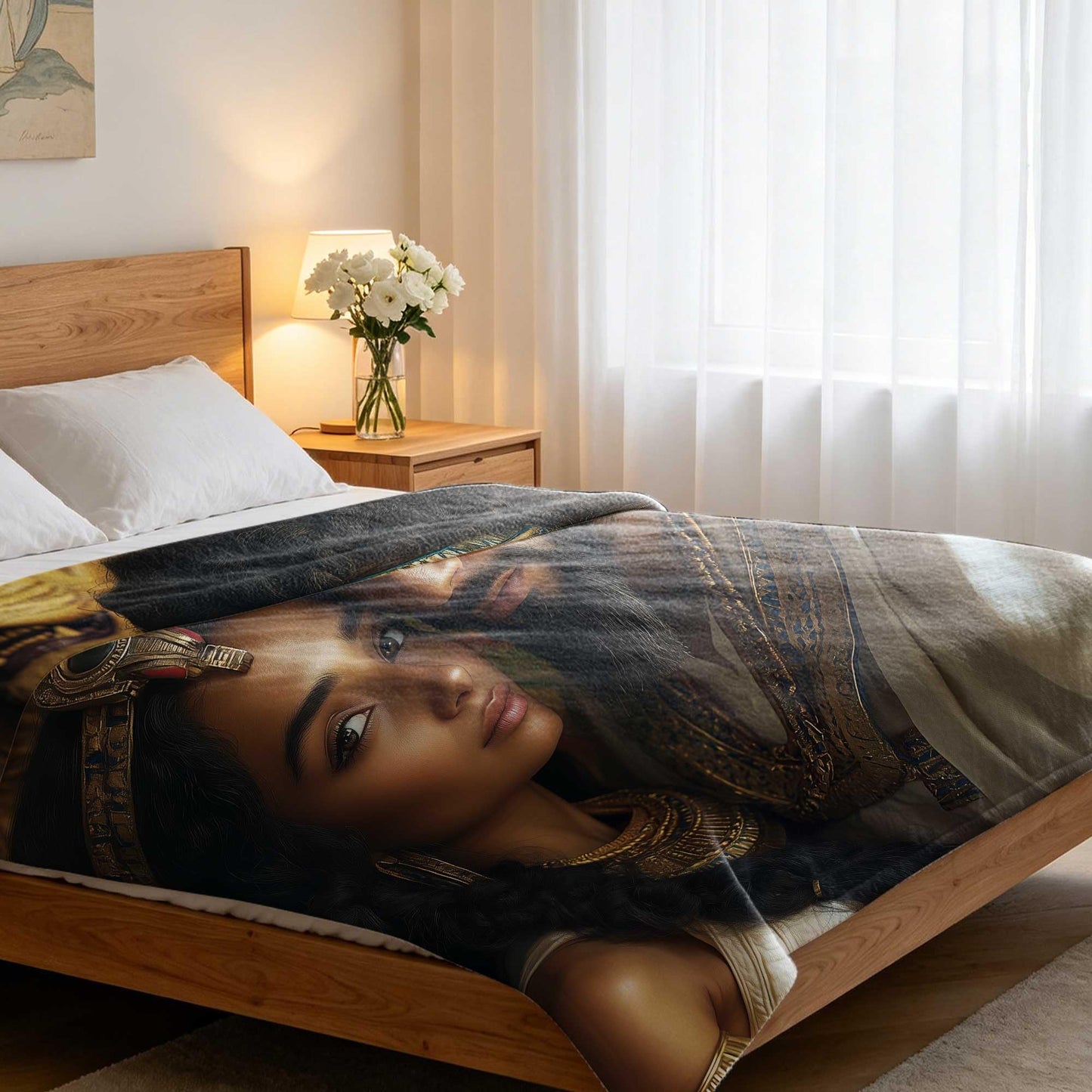 GXYAOYZG African American Couple Blanket Afro Queen King Throw Blanket Black Woman Man Throws Warm Soft Flannel Print Blankets for Couch Bed Decor Romantic (Couple - 1, 49" x 59")