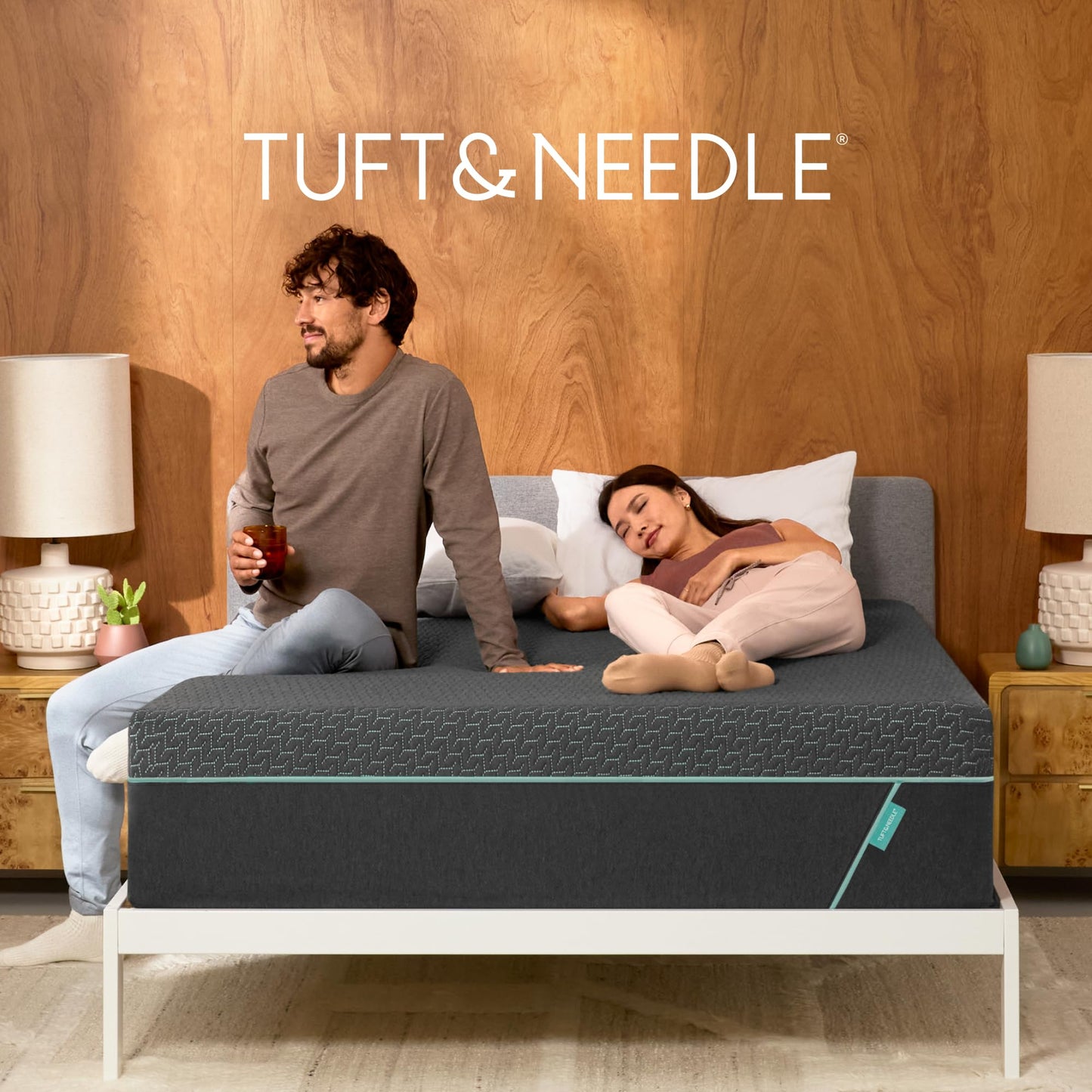 Tuft & Needle Mint Hybrid Plush Full Size Mattress in a Box, Cooling Adaptive Foam, Individually-Wrapped Coils, 100 Night Trial, Fiberglass Free, CertiPUR-US, 10-Year Limited Warranty, Full Mattress