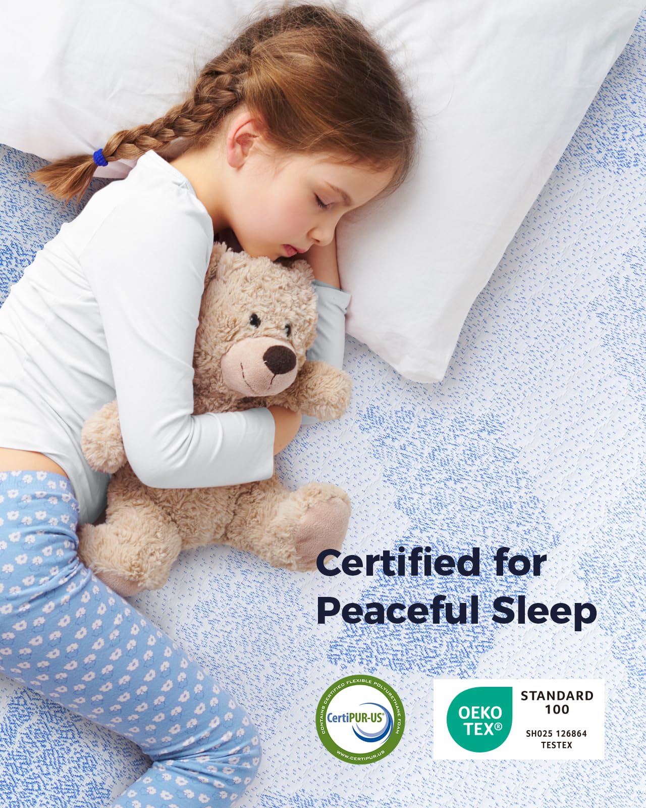 PERLECARE Queen Mattress Topper, 3 Inch Memory Foam Bed Topper for Enhanced Support & Pressure Relief, Medium-Firm Cooling Gel Foam with Bamboo Cover, Washable, CertiPUR-US® & Oeko-TEX Certified