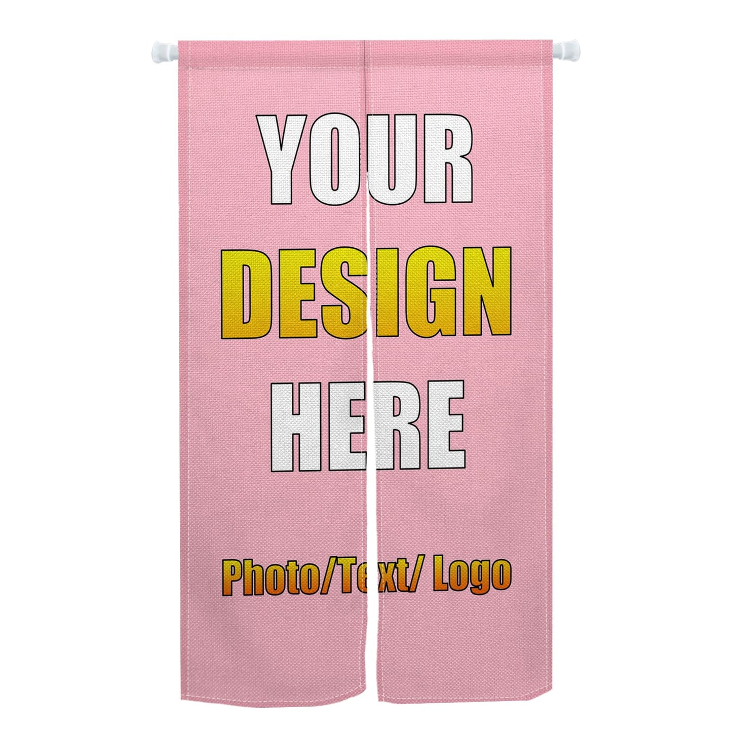 Leowefowa Custom Noren Japanese Style Doorway Curtain Personalized Image Text Room Dividers Japanese Noren Door Way Curtains for Home Kitchen Restaurant Bistro Terraces Partition Shading, 34"x 60"