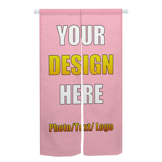 Leowefowa Custom Noren Japanese Style Doorway Curtain Personalized Image Text Room Dividers Japanese Noren Door Way Curtains for Home Kitchen Restaurant Bistro Terraces Partition Shading, 34"x 60"
