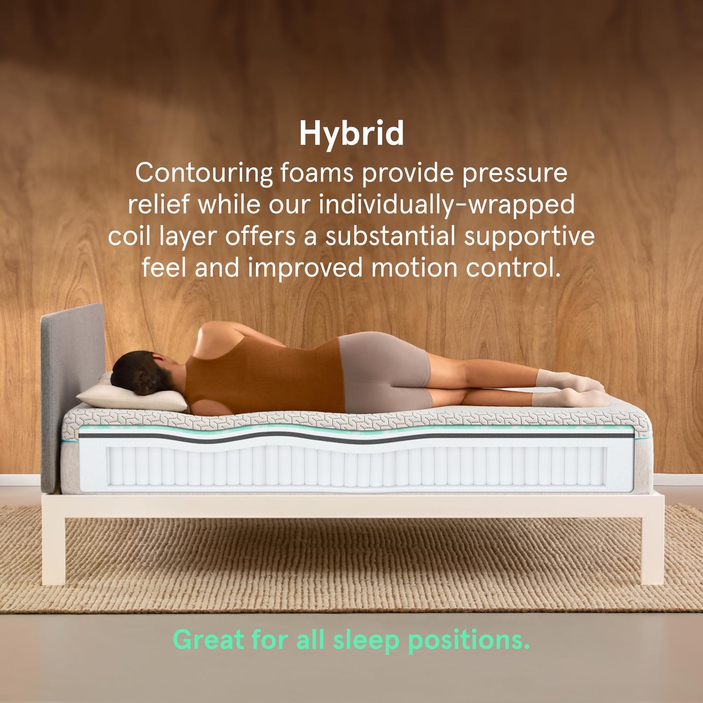 Tuft & Needle Original Hybrid Medium Queen Mattress in A Box, Adaptive Foam, Individually-Wrapped Coils, Cooling Pressure Relief, 100 Night Trial, Fiberglass-Free, CertiPUR-US, 10-Yr Limited Warranty