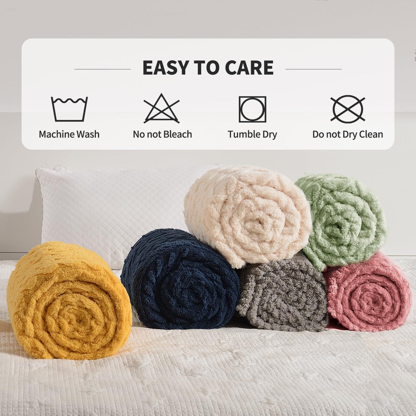 FY FIBER HOUSE Fleece Blanket – 3D Pattern Design Bedding Sherpa Throw Blanket for Camping, Travel Warm Super Soft Fluffy Cozy Decorative Twin 50”x60” Navy