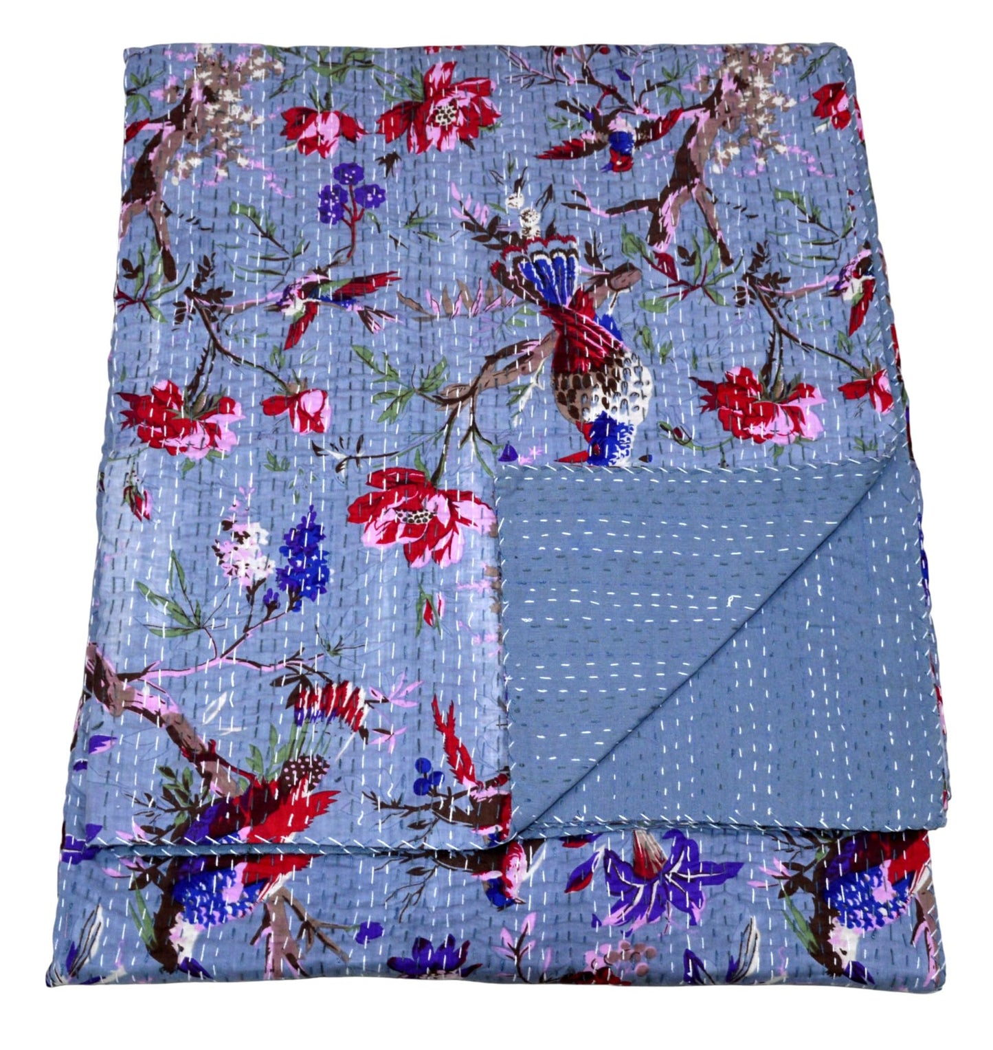 Arprani Boho Quilts Queen Size Cotton Quilt Blanket Throw Bedding Set Indian Blanket Vintage Kantha Quilt Reversible gudari Jaipuri bedsheets