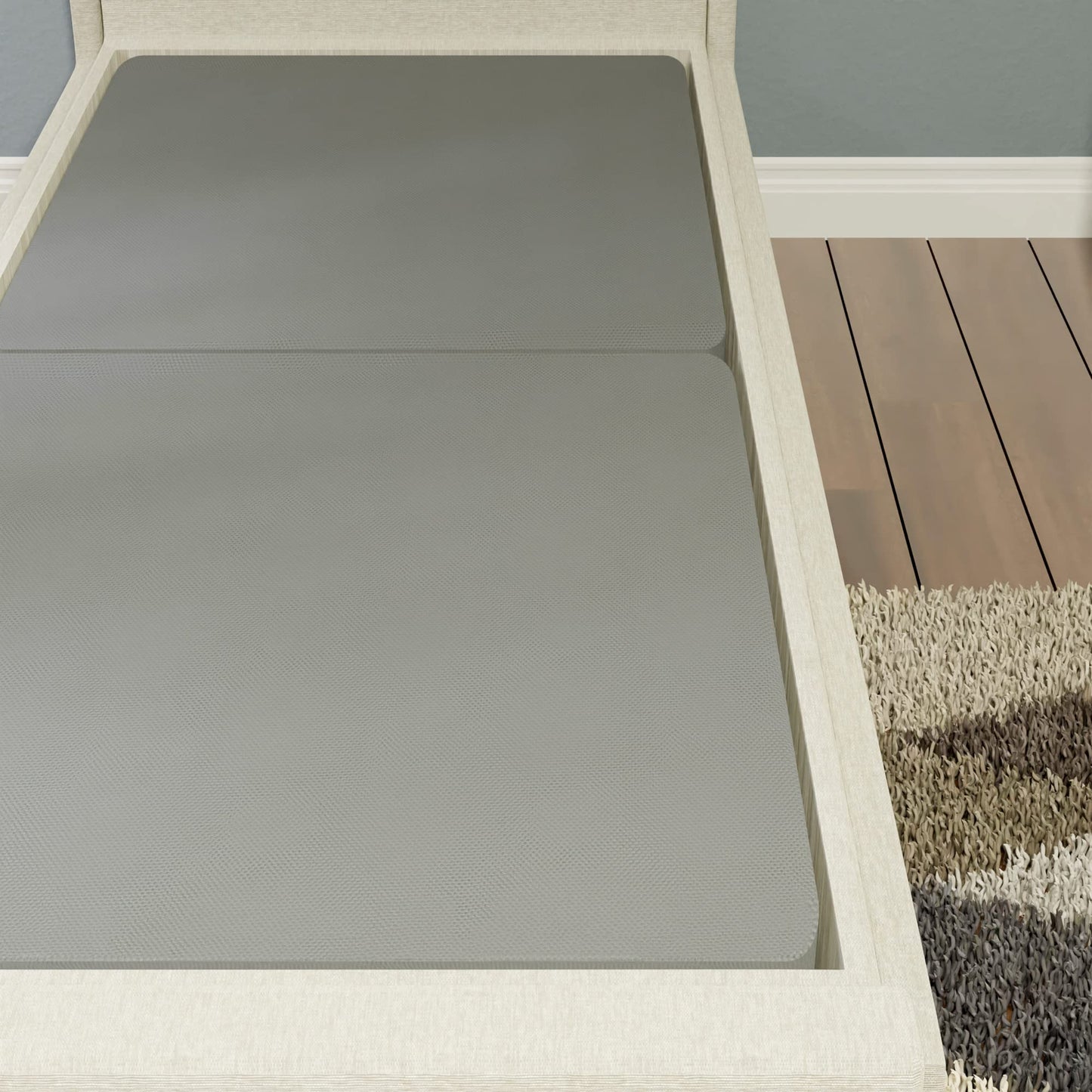 Treaton, 1.5-Inch Split Fully Assembled Bunkie Board for Mattress/Bed Support, Twin, Grey.