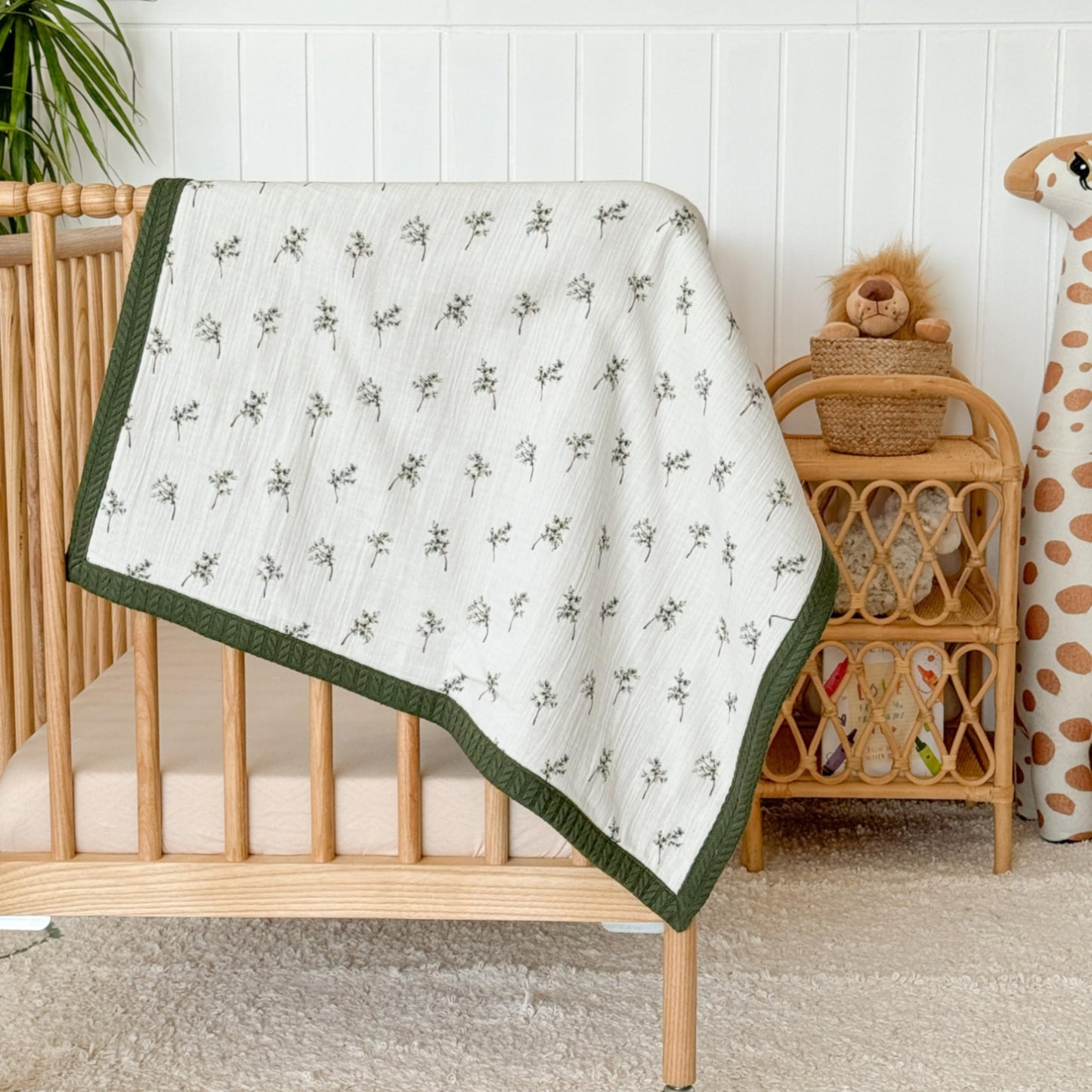 Mouliss Personalized Baby Blanket with Name – Handmade 100% Organic Cotton Newborn Gift | Custom Knit Blanket for Boys, Girls, Kids & Baby Showers