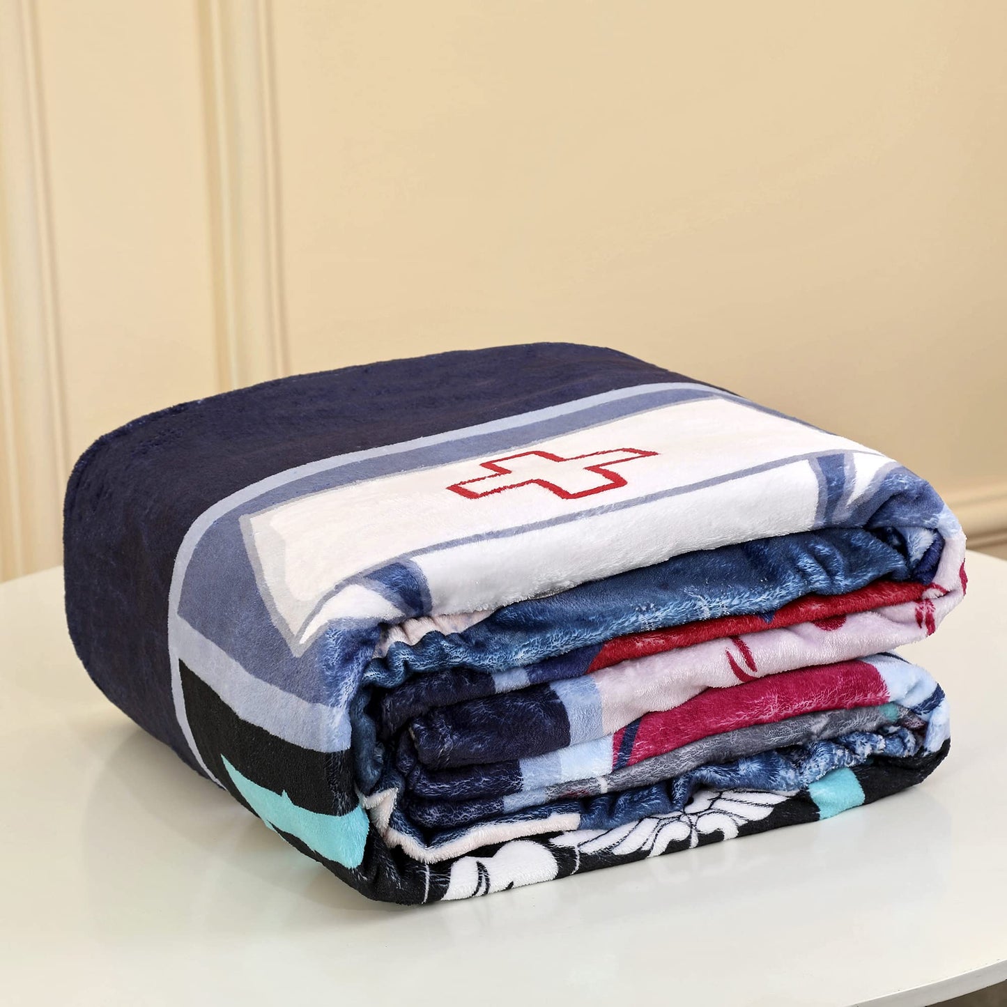 Nurse Gifts for Women Nurse Blanket Super Soft Fleece Throw Blankets RN Gifts for Women Nurses Week Gifts Thank You Present for LPN Thanksgiving Christmas 50x60 (Blue)