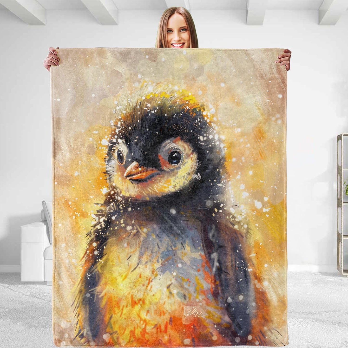 dhakalrlde for Penguin Blanket - Ultra Soft Plush Flannel Throw Blanket, Lightweight, Fuzzy for Couch, Bedroom, Travel Cozy & Comfy for All Seasons 50in×60in