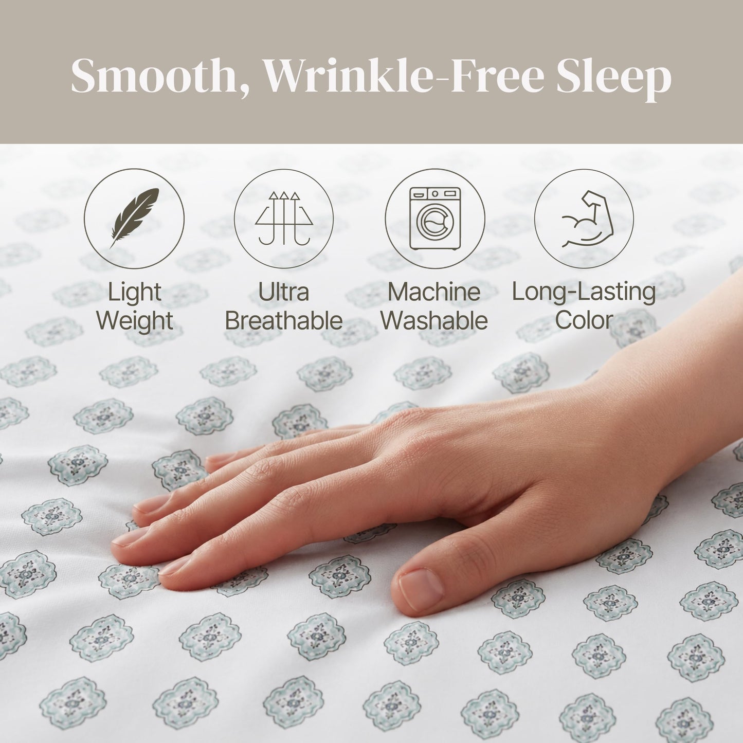 Modern Threads Printed 3-Piece Extra Soft Bedding Sheets & Pillowcase Set, Deep Pocket up to 16 inch Mattress Claire Twin