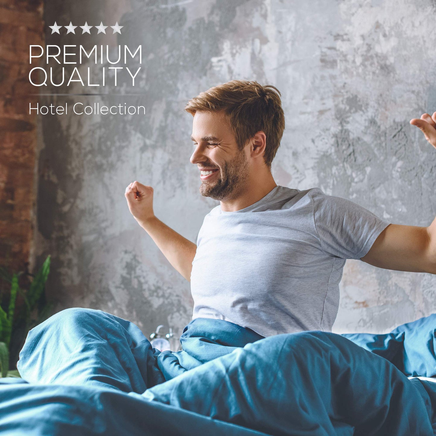 Mueller UltraTemp 6 PC Queen Sheet Set - Ultra-Soft Luxury Series, Cooling & Breathable Hotel Luxury Bed Sheets, Deep Pocket Wrinkle-Free Oeko-TEX, Denim