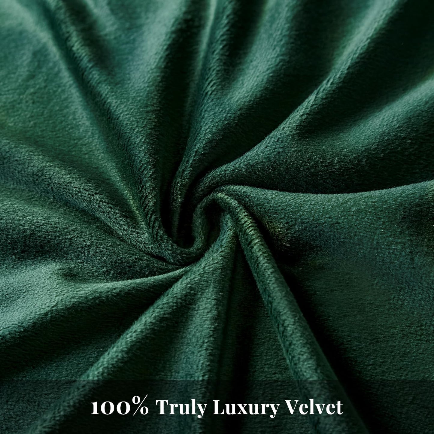 WARMDERN Emerald Green Flannel Velvet Duvet Cover King Size Duvet Cover Bedding Sets, 3pcs Ultra Soft Luxury Textured Modern Crystal Velvet Duvet Covers with Zipper Closure(Emerald Green, King)