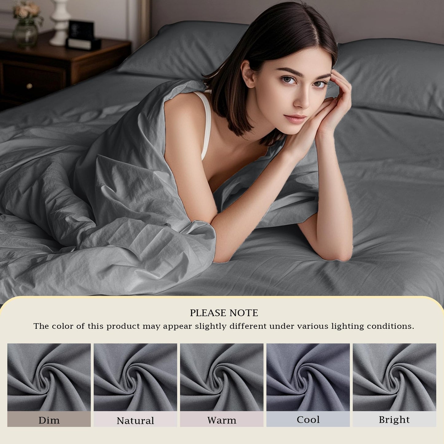 FreshCulture Queen Fitted Sheet Only – Premium Hotel-Quality Fitted Sheet for Queen Bed – Ultra Soft & Breathable Brushed Microfiber – Elegant Black Box Packaging (Dark Grey)