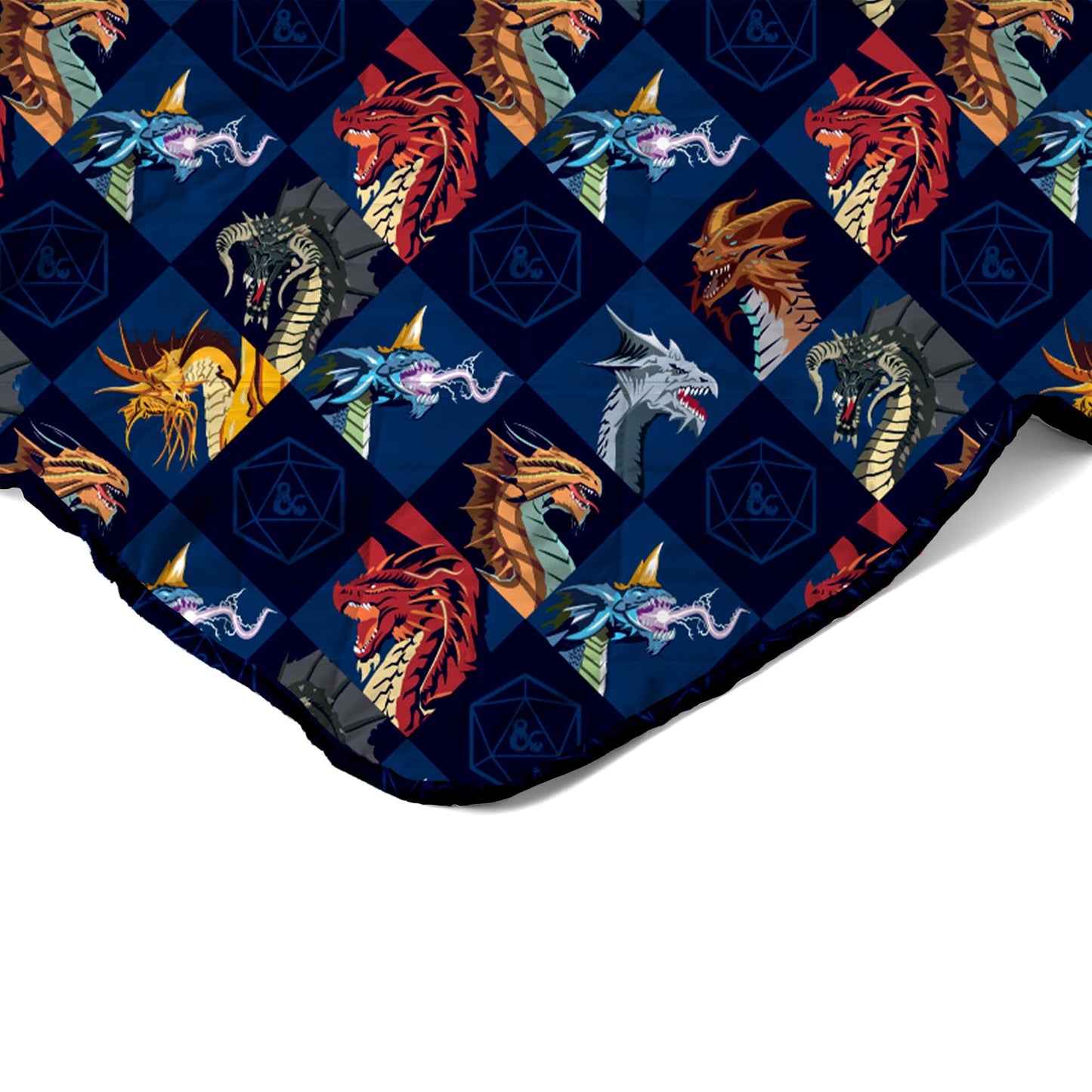 Northwest Dungeons & Dragons Dragons & Dice Quilted Blanket, Comfy Throw, Soft Lightweight Bedding for Bed, or Couch, 60 x 80 inches