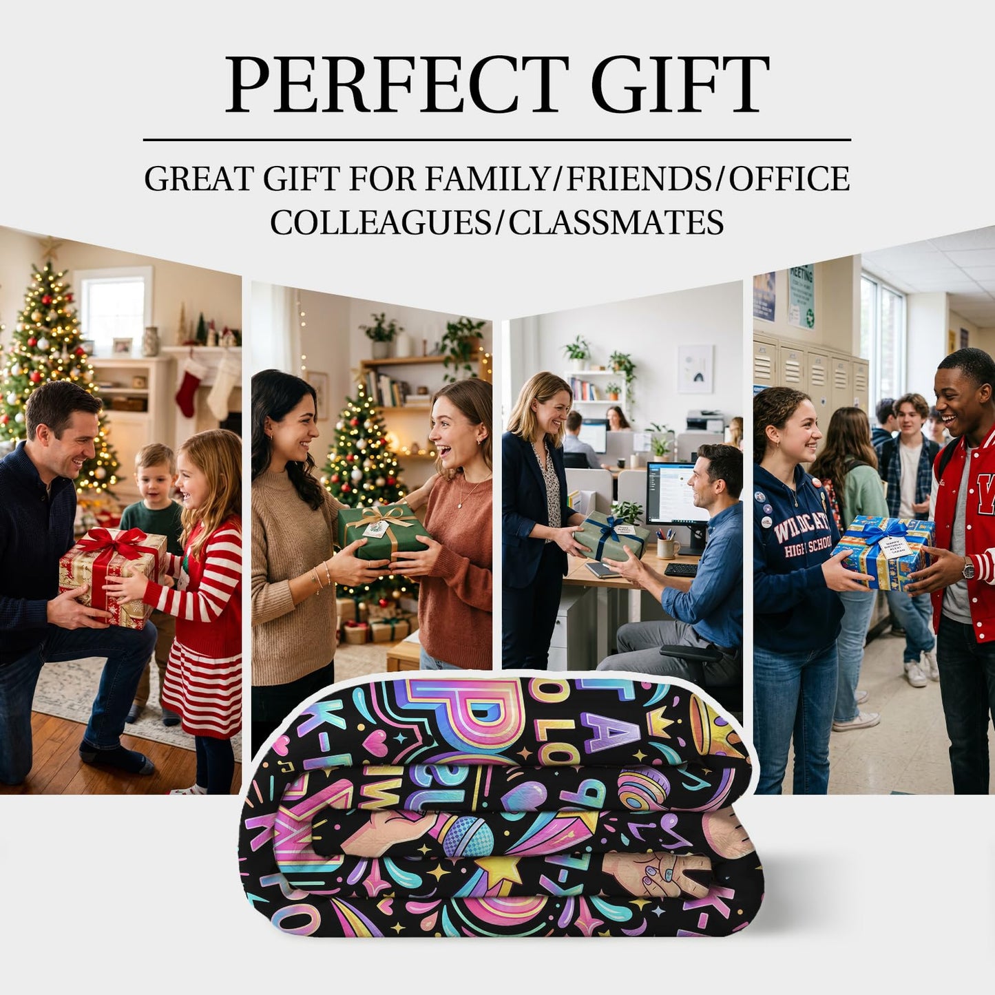 Jekeno Kpop Blanket Gifts for Girls Cute Just A Girl Who Loves k Pop Bedding Decor Cozy Fleece Lap Blanket Soft Bed Couch Cover Gift Idea for Fans of k pop Music