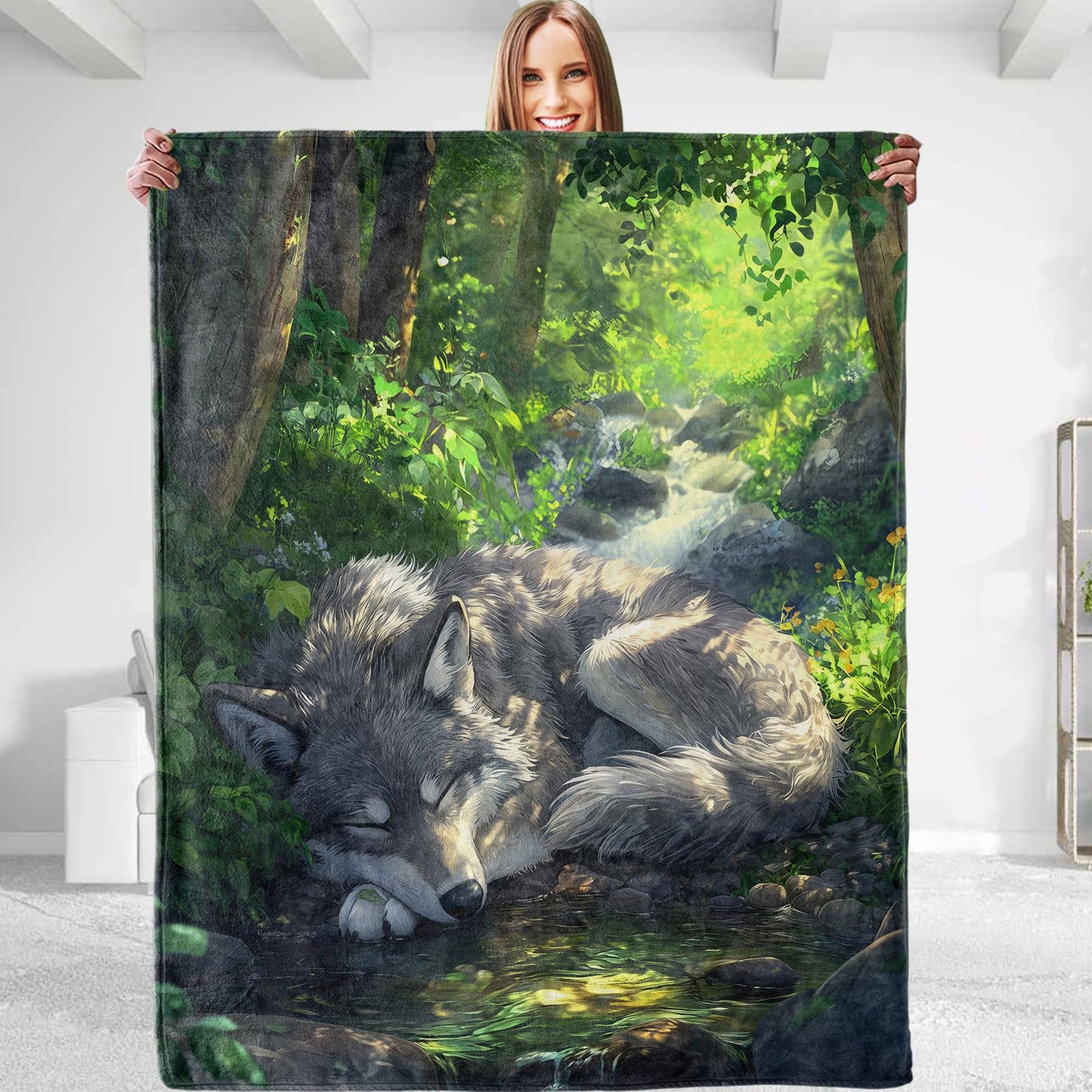 dhakalrlde Wolf Blanket - Plush, Soft, Comfy, Lightweight, Warm, Fuzzy, Cozy Flannel Throw Blanket Perfect for Couch, Travel, Bed, Office, Outdoor - 50in×60in(color38)
