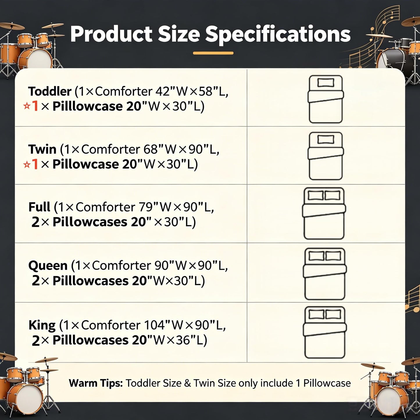 Erosebridal Drum Kit 3D Print Kids Comforter Sets Rock Music Themed Queen Bedding Set for Boys Girls Musical Pattern Comforter Set,Colorful Retro Style Quilt Duvet 3 Pcs