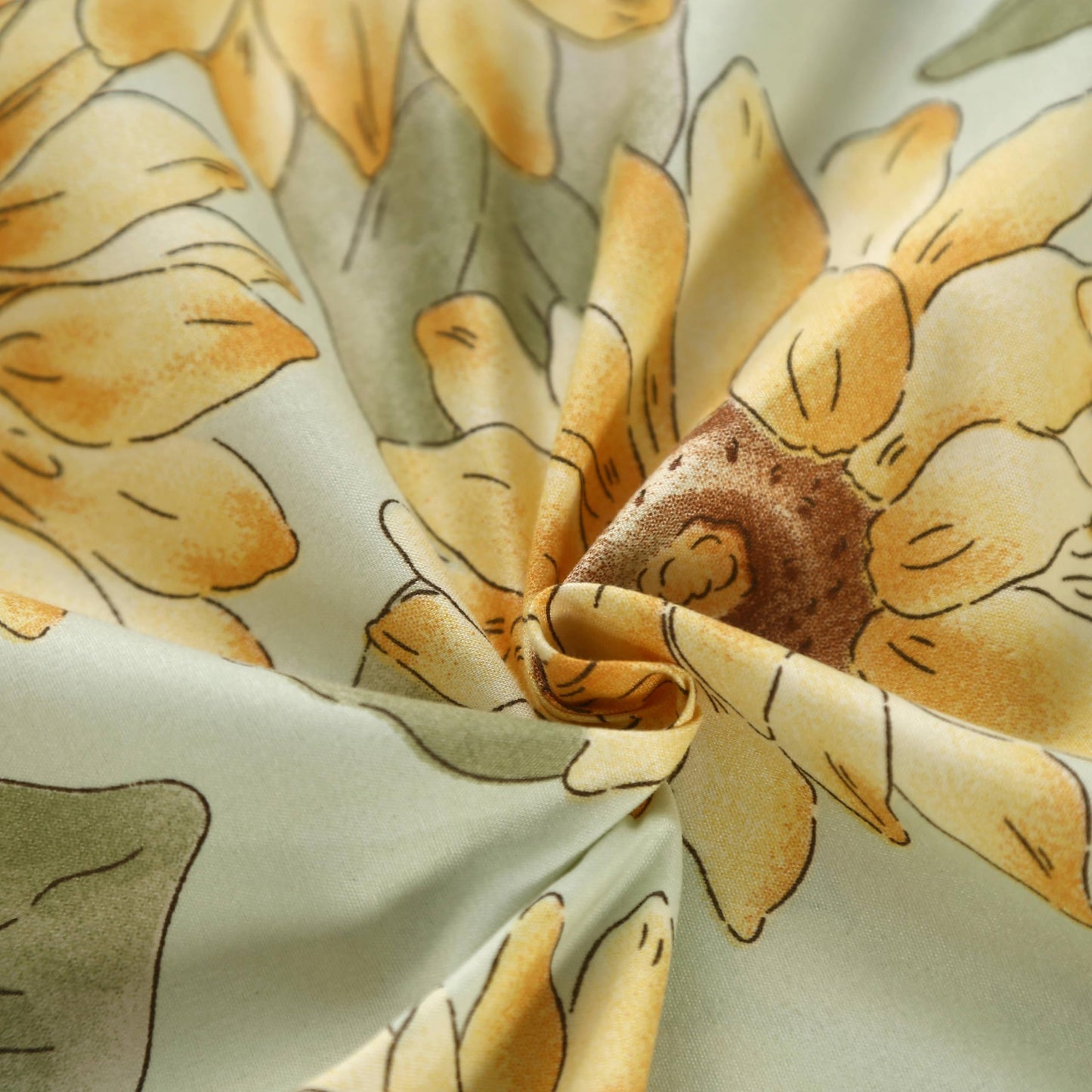 SDIII 4 Pieces Sunflower Sheets Set Twin, Soft Microfiber Sunflower Sheets Twin Size, Floral Bedding Sheet for Girls Boys Kids and Teens