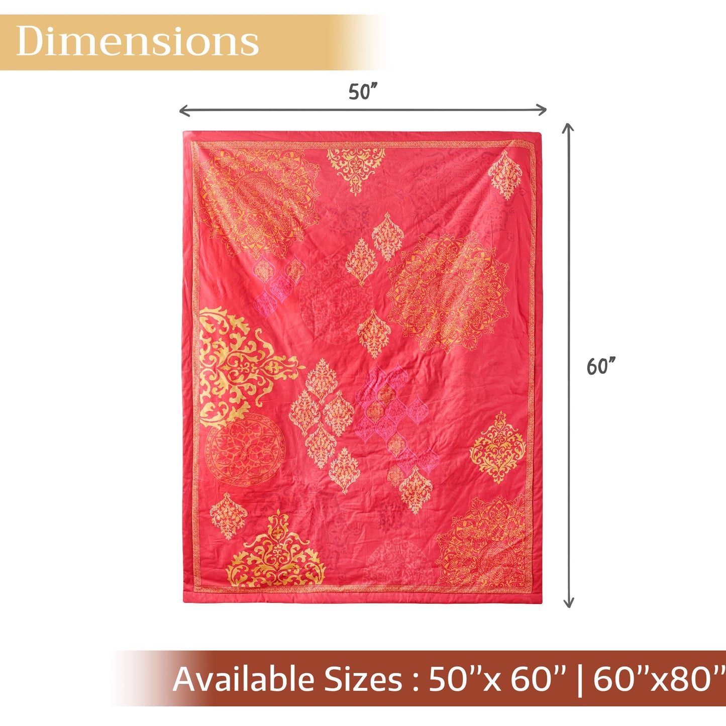 Maison d' Hermine Throw Blanket for Couch Lightweight Soft Warm Breathable Cotton Throw Blankets for Bed Girls Boys Women Men Gifts Sofa Travel Living Room Spring Summer (Versailles, 60" X 80")