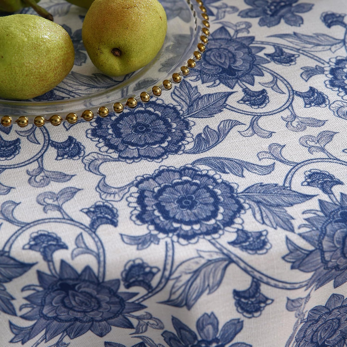 patdrea Elegant French Linen Tablecloth,Round,Diameter 67"-Lantang A