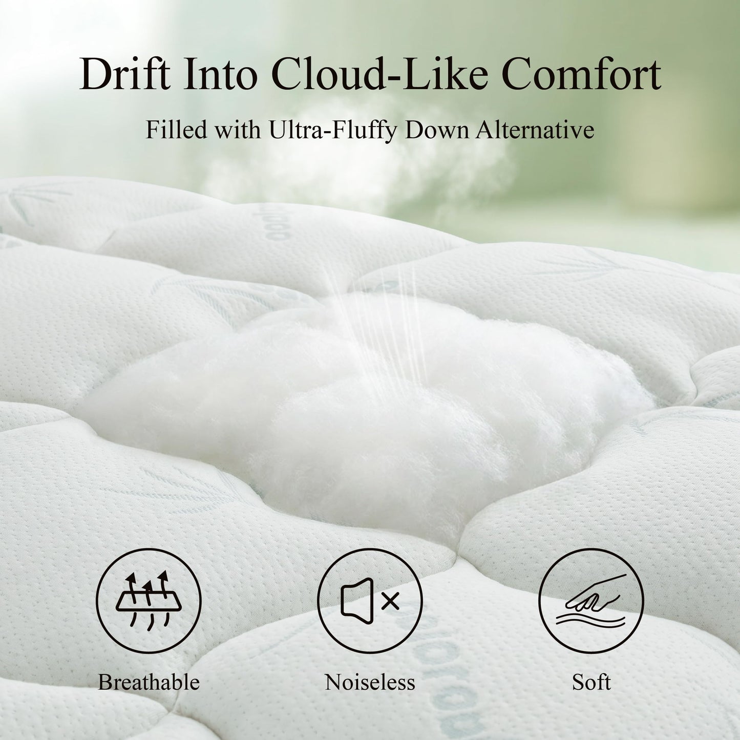 Mattress Topper California King Size - Viscose Made from Bamboo Extra-Thick Pillow Top Mattress Pad for Back Pain Relief - Naturally Cooling for Hot Sleepers with 8-21'' Stretchable Deep Pocket