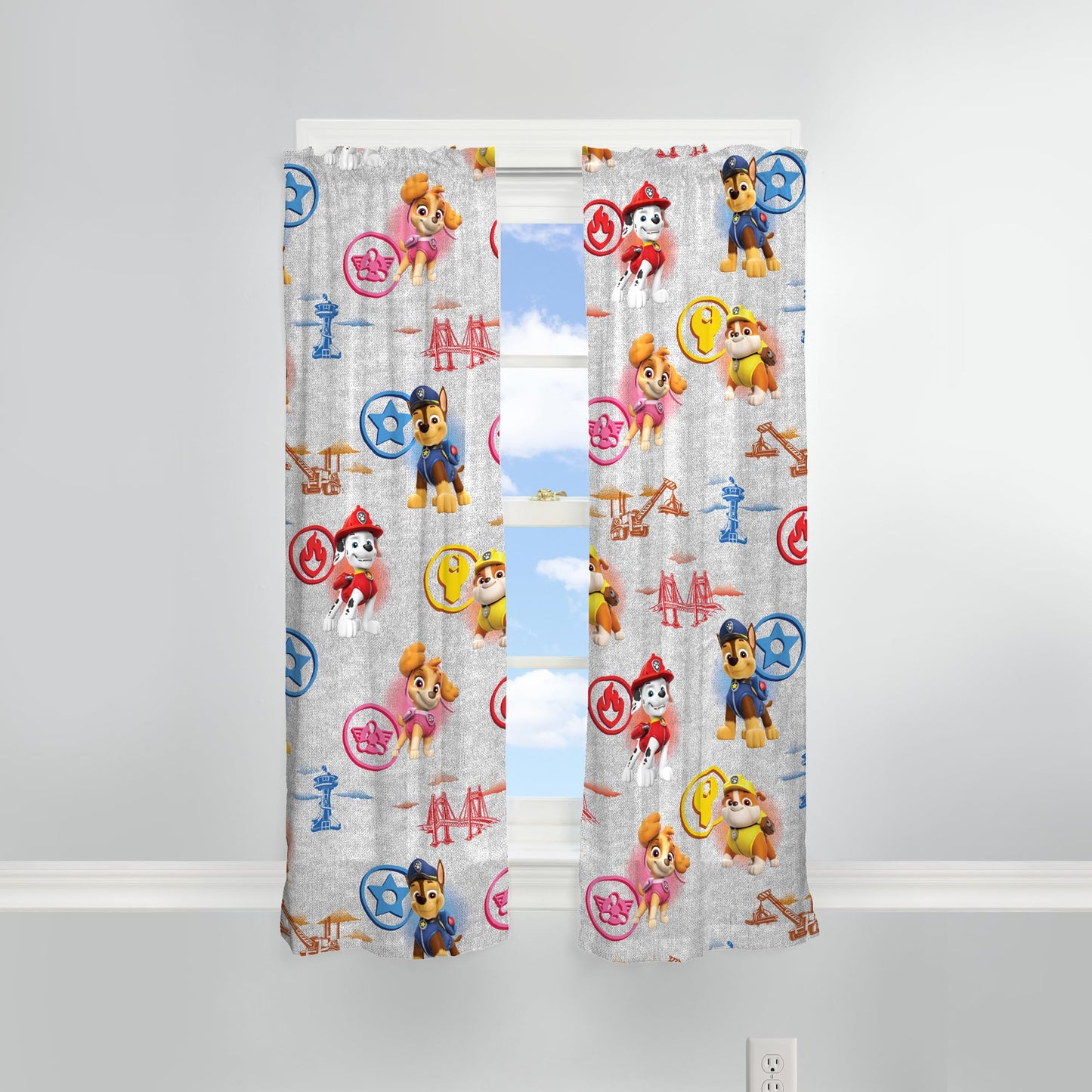 Franco Kids Paw Patrol Room Darkening Window Curtains Drapes Set 84 in x 63 in