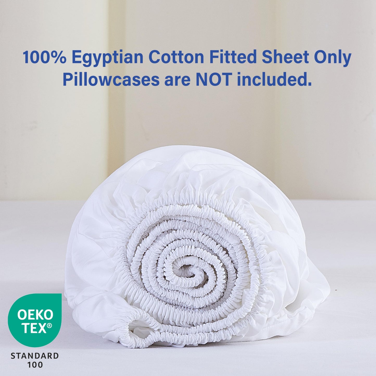 2 Pack Queen Fitted Sheets Only, 100% Egyptian Cotton, Super Soft 600 Thread Count Sateen, 16" Deep Pocket Bottom Sheets, Breathable Hotel Quality, Durable All-Around Elastic, Striped White