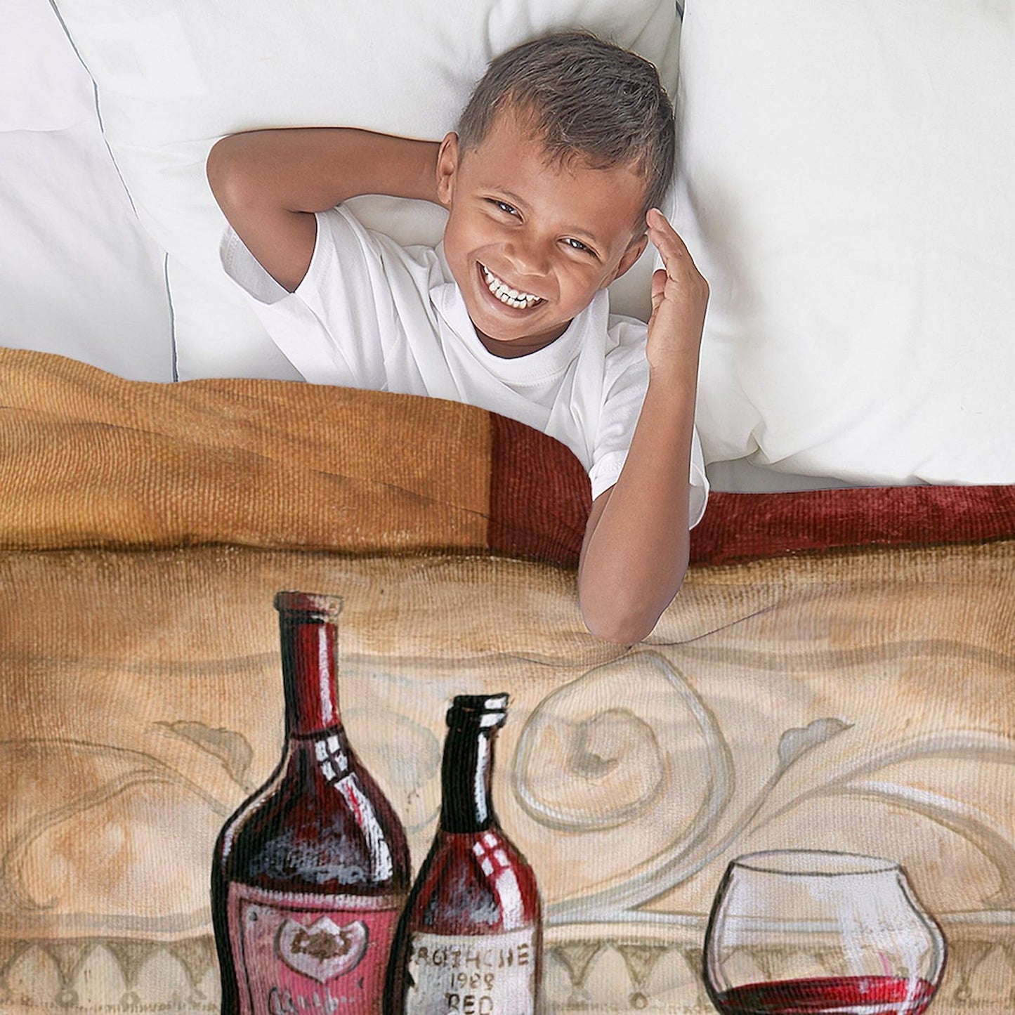 CafePress Wine and Chocolate 2 Throw Blanket Super Soft Fleece Plush Throw Blanket, 60"x50"