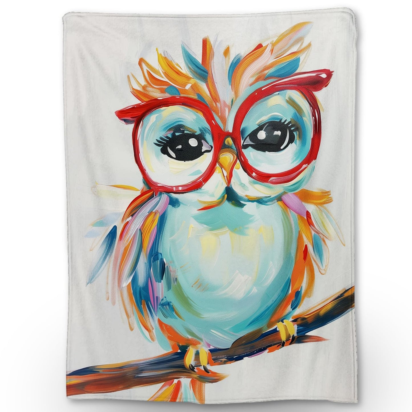 Ti Caldi Owl Blanket - Ultra Soft, Lightweight Flannel, Fuzzy and Fluffy Throw Blankets, Perfect for Couch, Bed, Travel, Outdoor - Cozy Home Decor, for Adults Kids Women Boys Girls 60×50 in