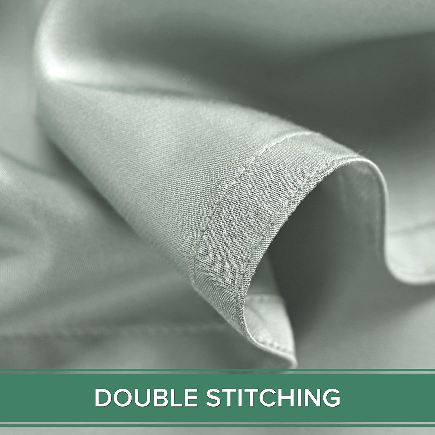 King Sheets by Pure Bamboo, Genuine 100% Organic Viscose Derived from Bamboo Bed Sheet Set, Luxuriously Soft & Cooling, Double Stitching, 2 Year Quality Promise (King, Sea Glass)