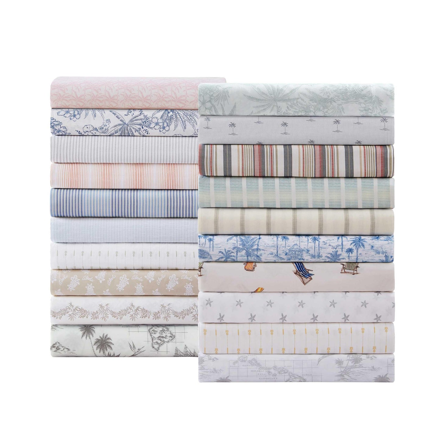 Tommy Bahama - Twin Sheet Set, Crisp & Cool Cotton Percale Bed Sheets, Deep Pockets, Coastal Bedding with Matching Fitted Sheet & Pillowcase (Surfside Blue)