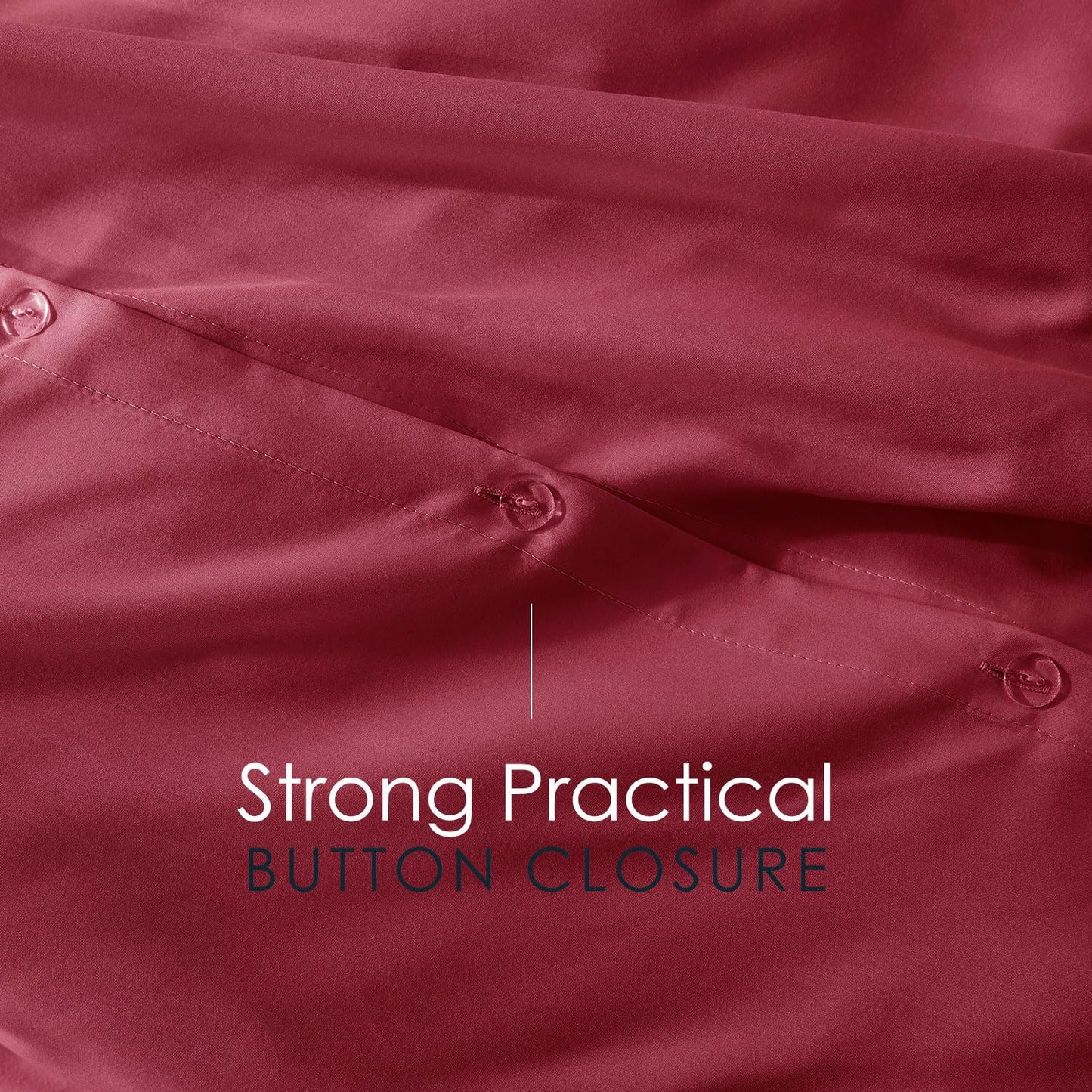 Hearth & Harbor Queen Size Duvet Cover & Bed Sheet Set Burgundy Red, 7 Piece Soft Double Brushed Bedding Set, Includes Duvet Cover, Flat Sheet, Fitted Sheet, Pillowcases and Pillow Shams