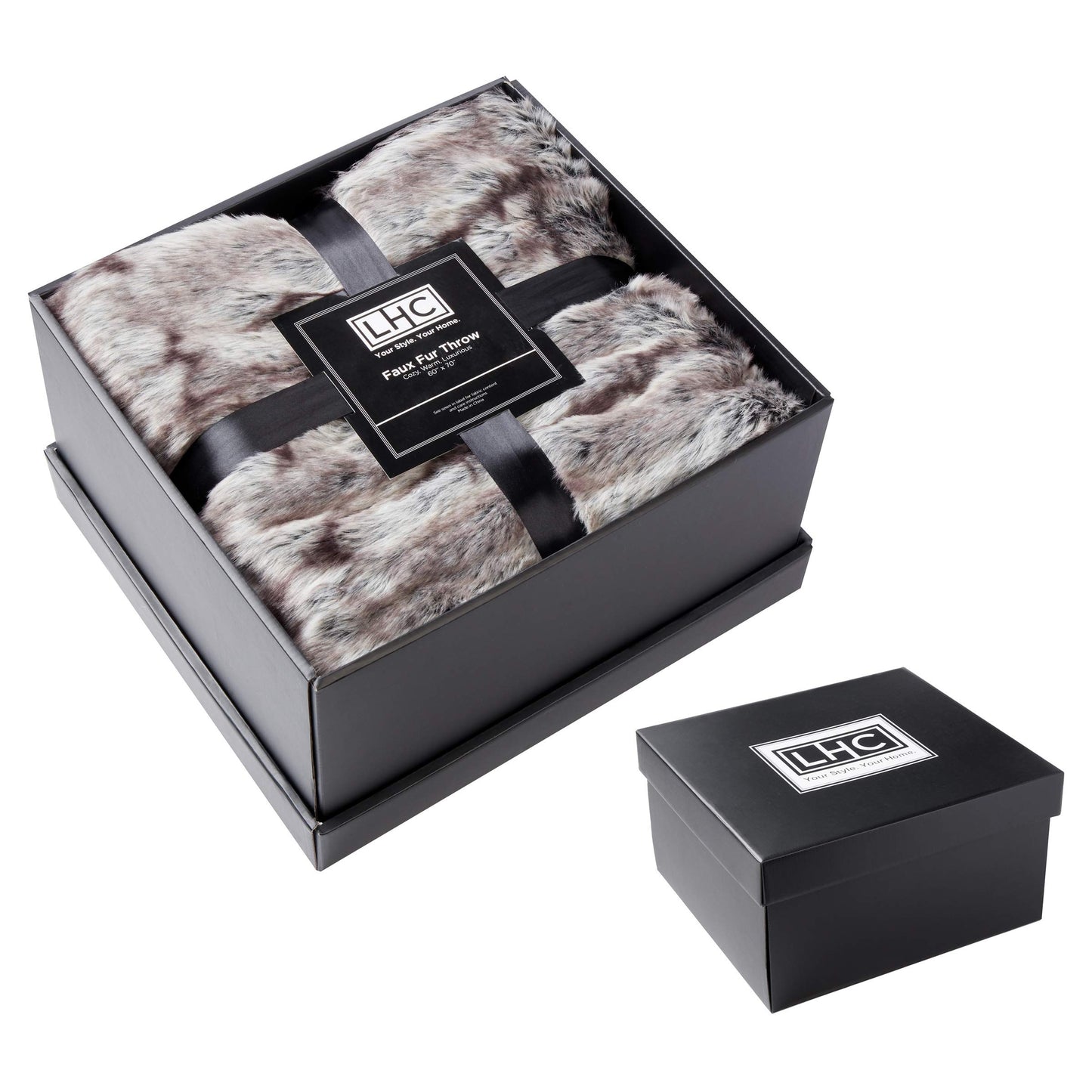 Throw Blanket- Luxurious, Soft, Hypoallergenic Premium Blanket with Gift Box, 60”x70” by BH (Striped)