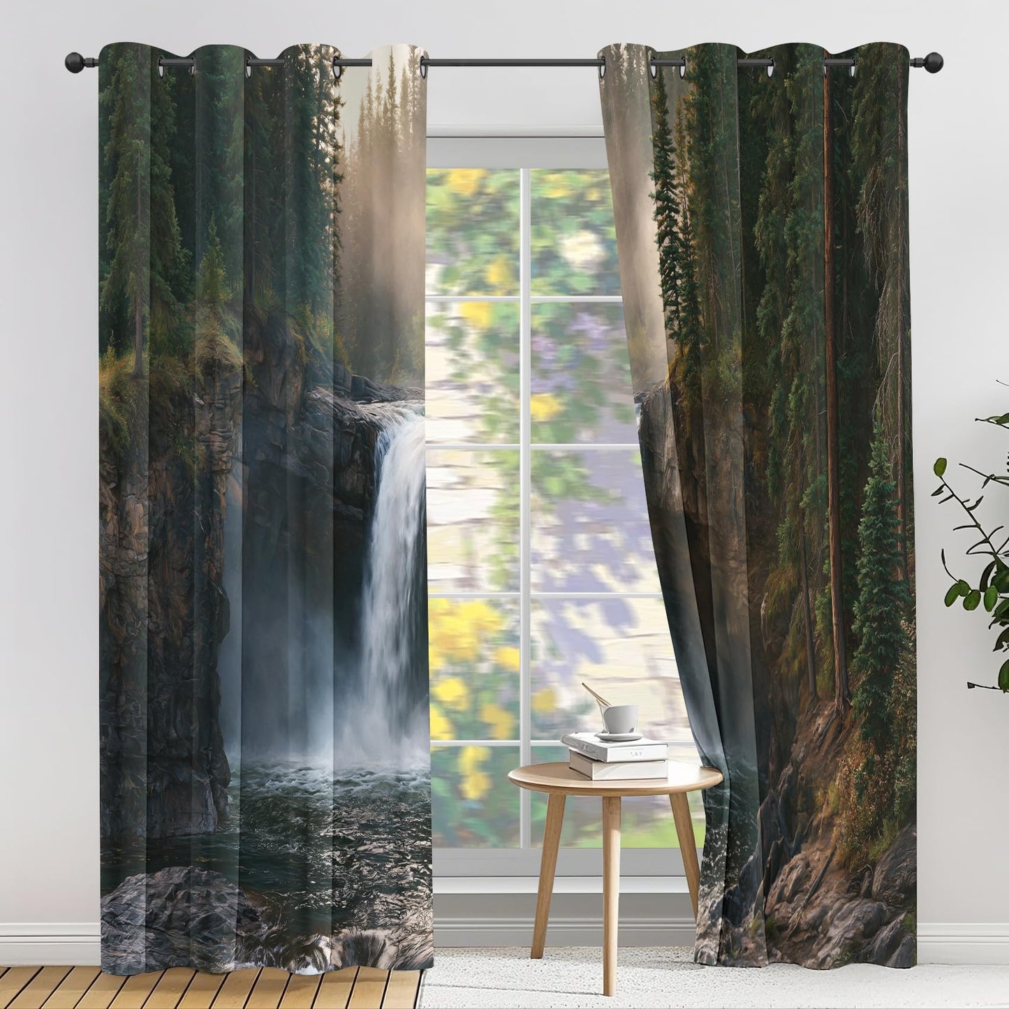 Waterfall Curtains 52x63 Inch, 2 Panels