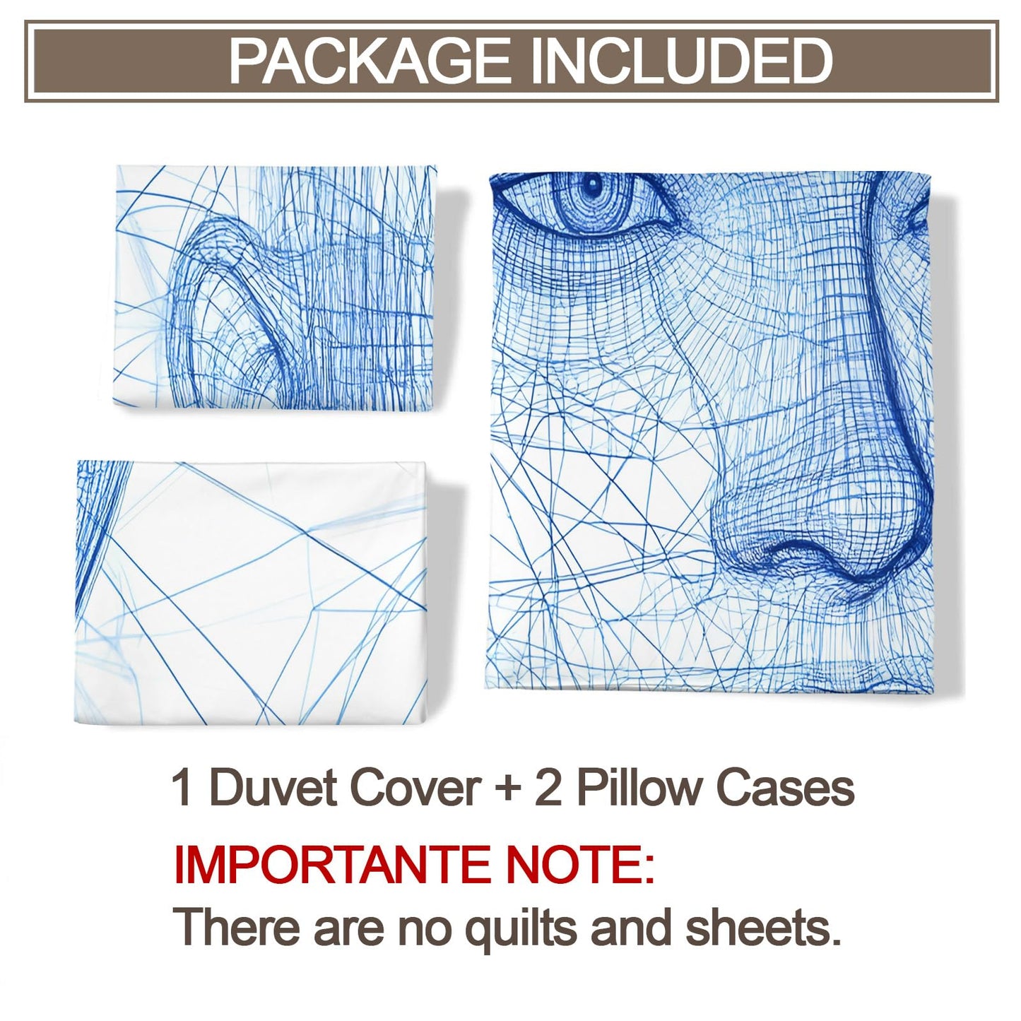 PAISUOQ 3D Woman Duvet Cover Full, Abstract Woman Bedding, Blue Comforter Cover with 2 Pillow Cases, 3 Pieces with Zipper & Ties, Bedroom Decor & Gifts