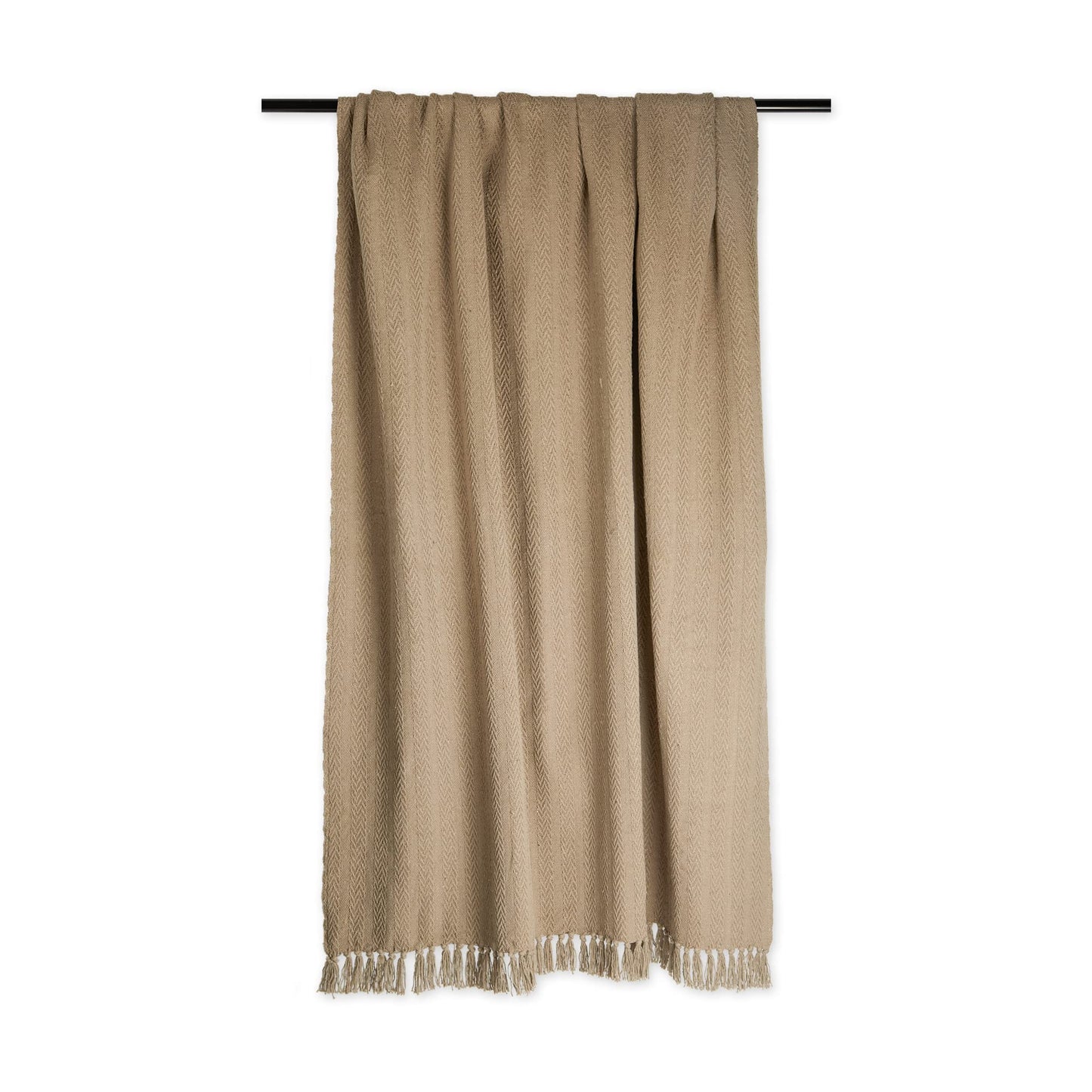 DII Industrial Tonal Textured Woven Throw 50x60, Stone