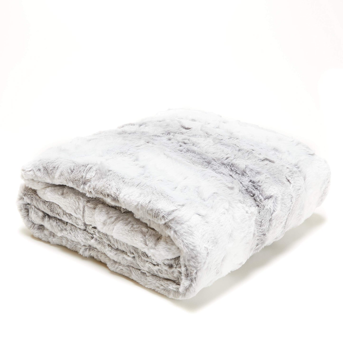 Outrageously Soft Throw Blanket - Ultra Plush Minky Faux Fur Blanket - Oversized 60 x 80 Inches - Gray