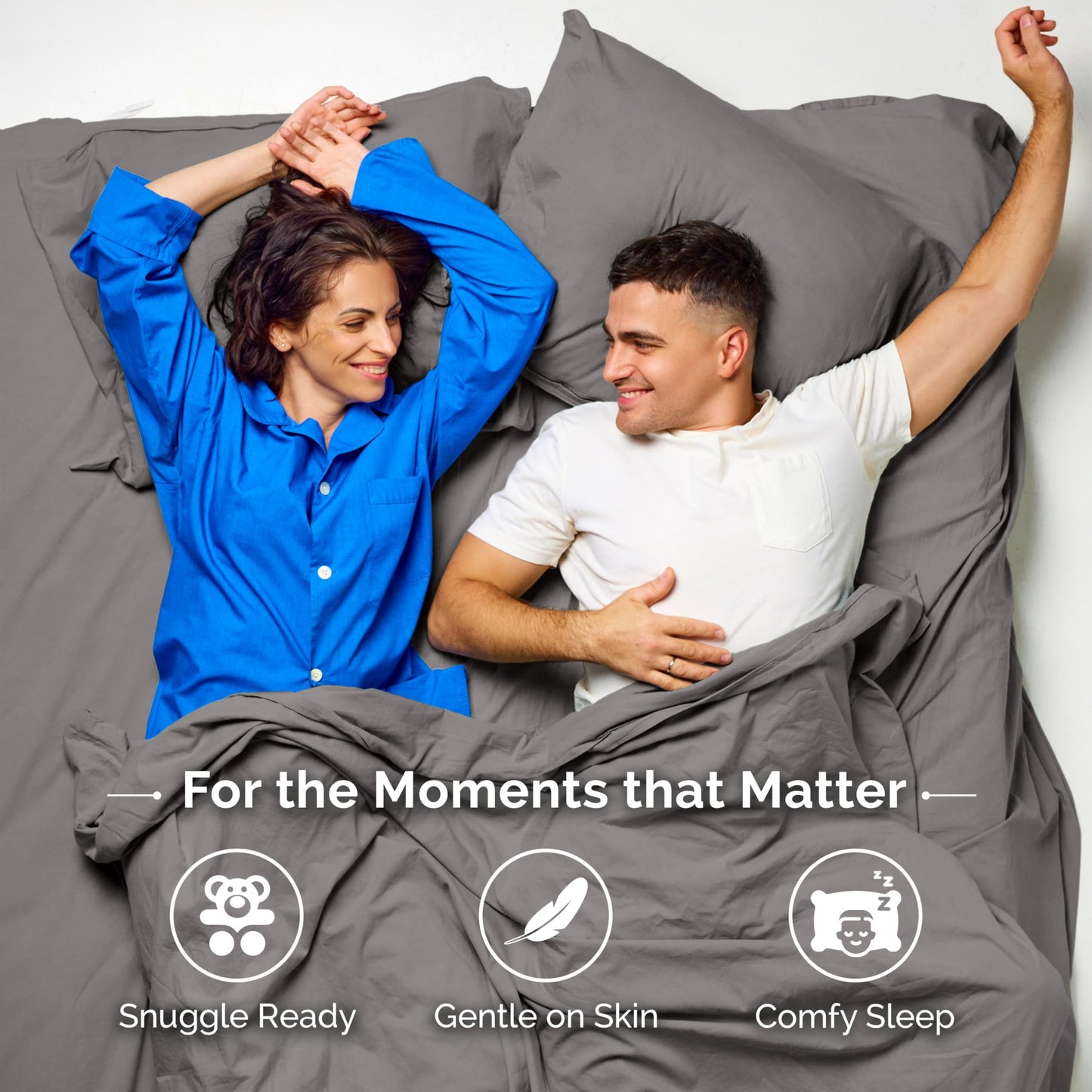 Martex Easy Living 3-Piece Microfiber Twin Sheet Set – Brushed Microfiber Sheets – Easy Care – Wrinkle Resistant – Durable Bed Sheets – Lightweight Bedding Set – Gray