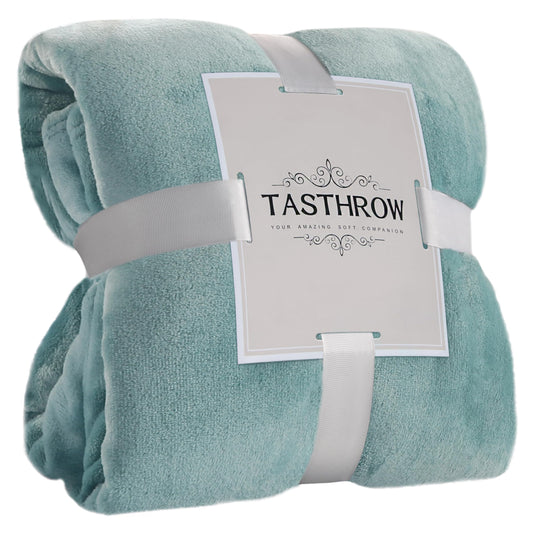 TASTHROW Bluishgreen Throw Blanket 50x60 Inches, Soft Plush Cozy Fleece Flannel Throw Blanket, Lightweight Warm Throws for Bed, Couch, Bedroom and Living Room, All Seasons