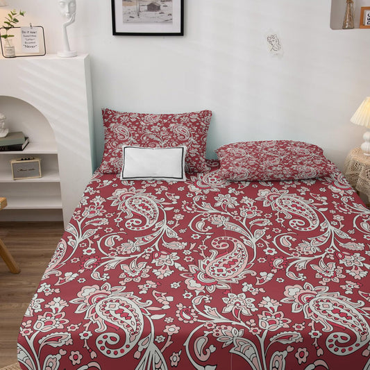 NOGAWA Paisley Bed Sheets, Vintage Boho Sheets & Bedroom Decor, Full Sheets Set Bohemian, 16 Inch Deep Pocket Fitted Sheet & Flat Sheet, Bedding Sheets & Pillowcases