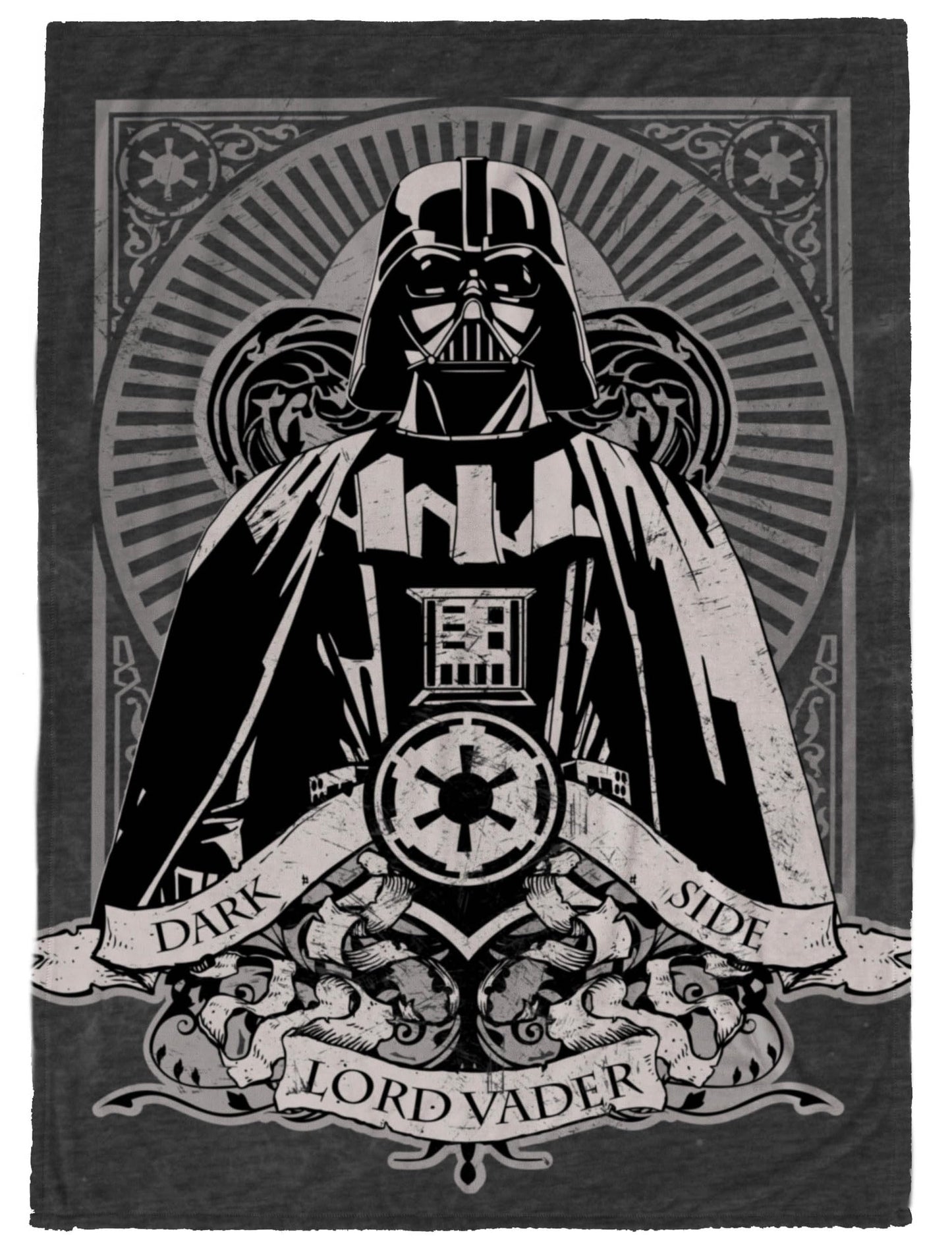 Jay Franco Kids Plush Throw Blanket – Soft & Comfy 50x70 Inches Throw for Couch or Bed – Cozy Home Décor for Living Room & Bedroom, Black - Star Wars