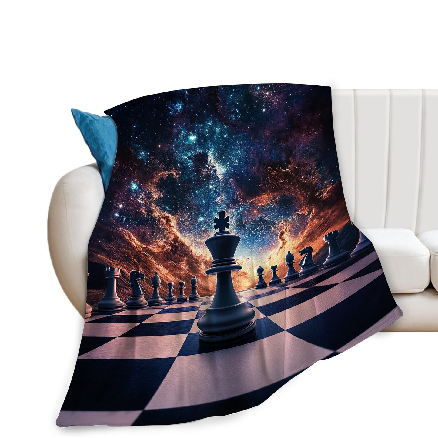 Uphomart Chess Gifts Blanket, Chess Throw Blankets, Stuff Gift for Men Boys Women Girls Lover Adult Cozy Fleece Flannel Bedding Plush for Couch Sofa Bed Decor 40"X50"