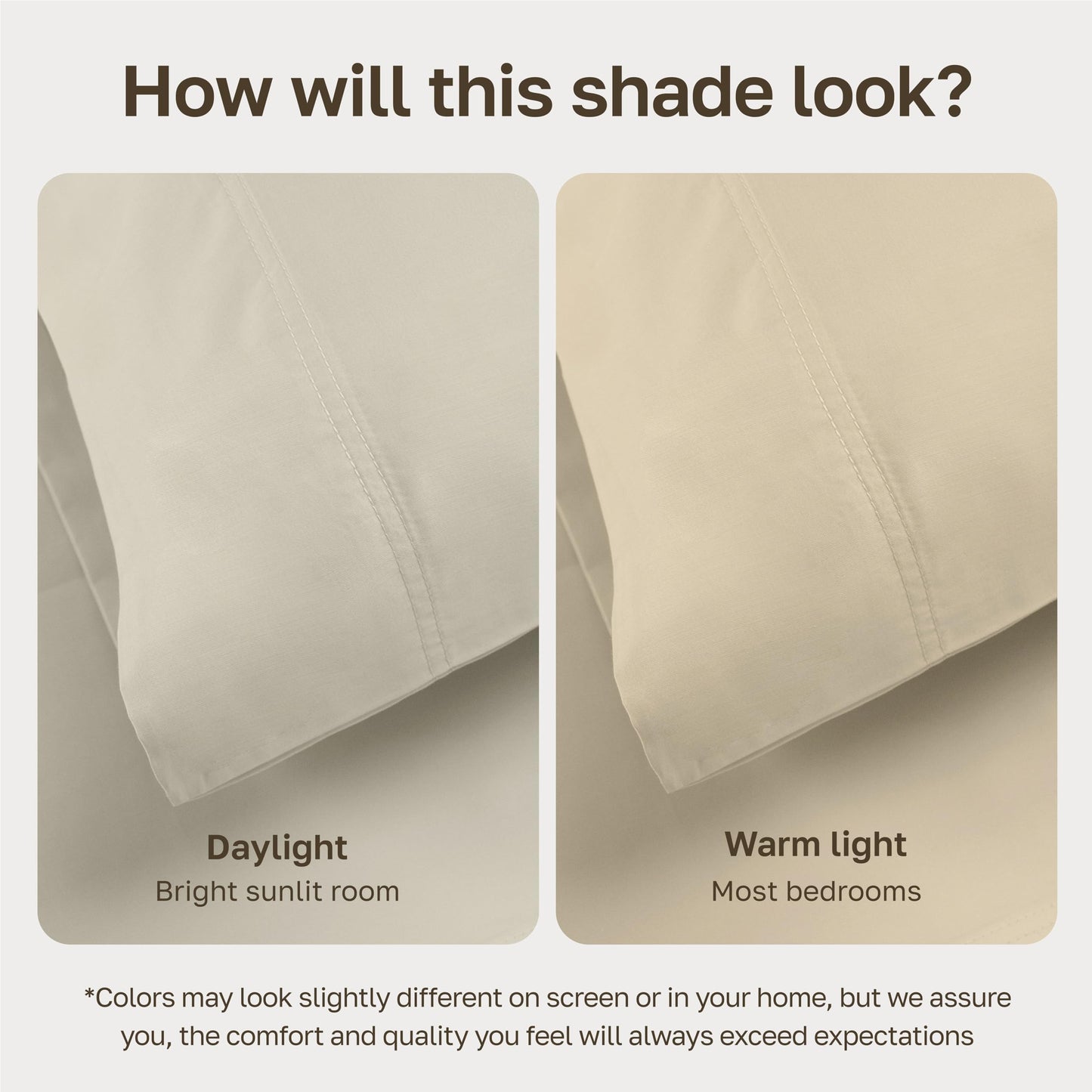 California Design Den King Size Flat Sheet Only - 100% Cotton, 600 Thread Count, Soft and Breathable Top Sheet, Sateen Weave, Premium - Cream (Warm Ivory)