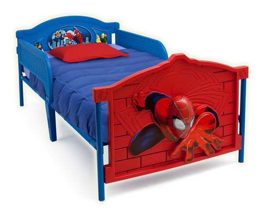 Marvel Spider Man Plastic 3D-Footboard Twin Bed by Delta Children