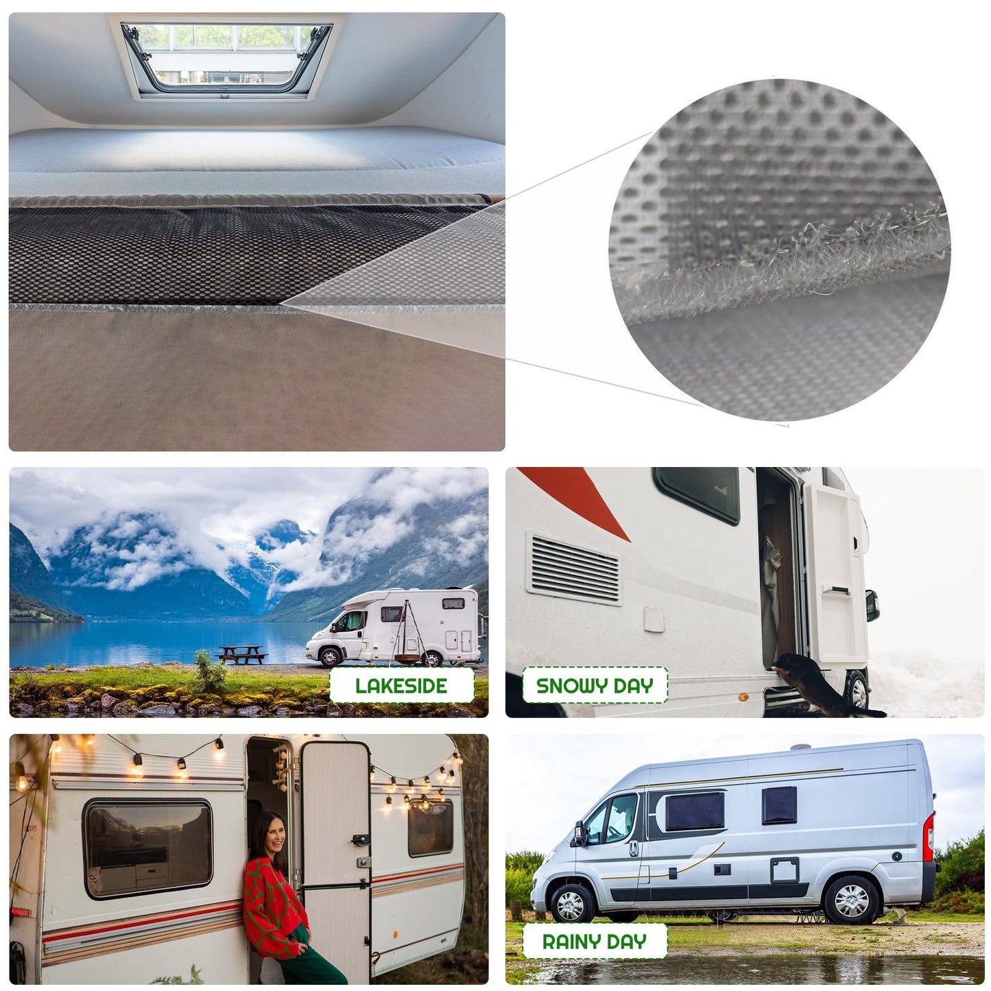 Mattress Underlay RV Under Mattress Ventilation Air Meshfiber Under Mattress Pad for RV Boat Camper Creating The Bed Air Dry and Flow（Queen）